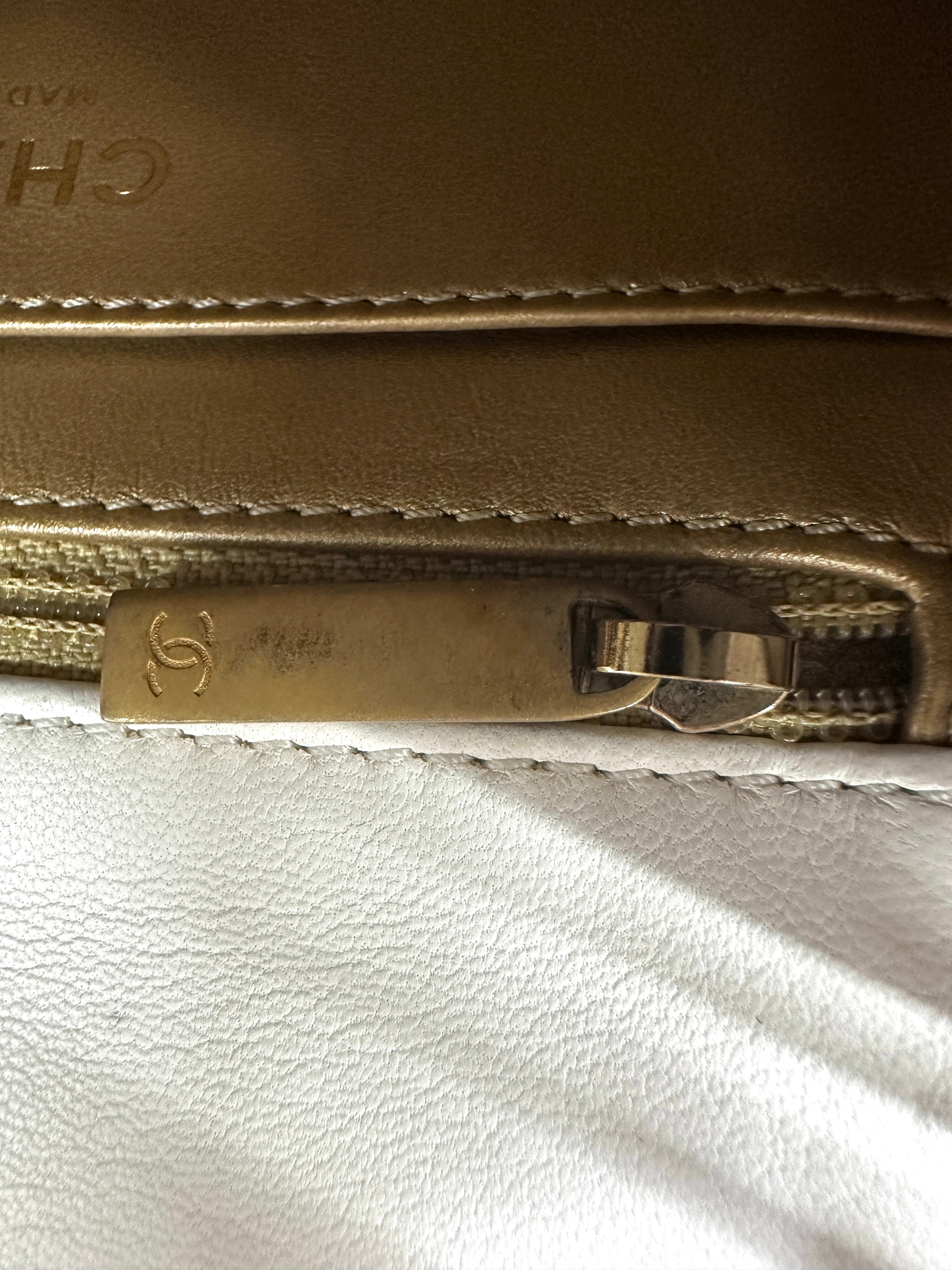 Chanel White Quilted Lambskin Pearl Crush Flap Bag(30***03) IRIS132