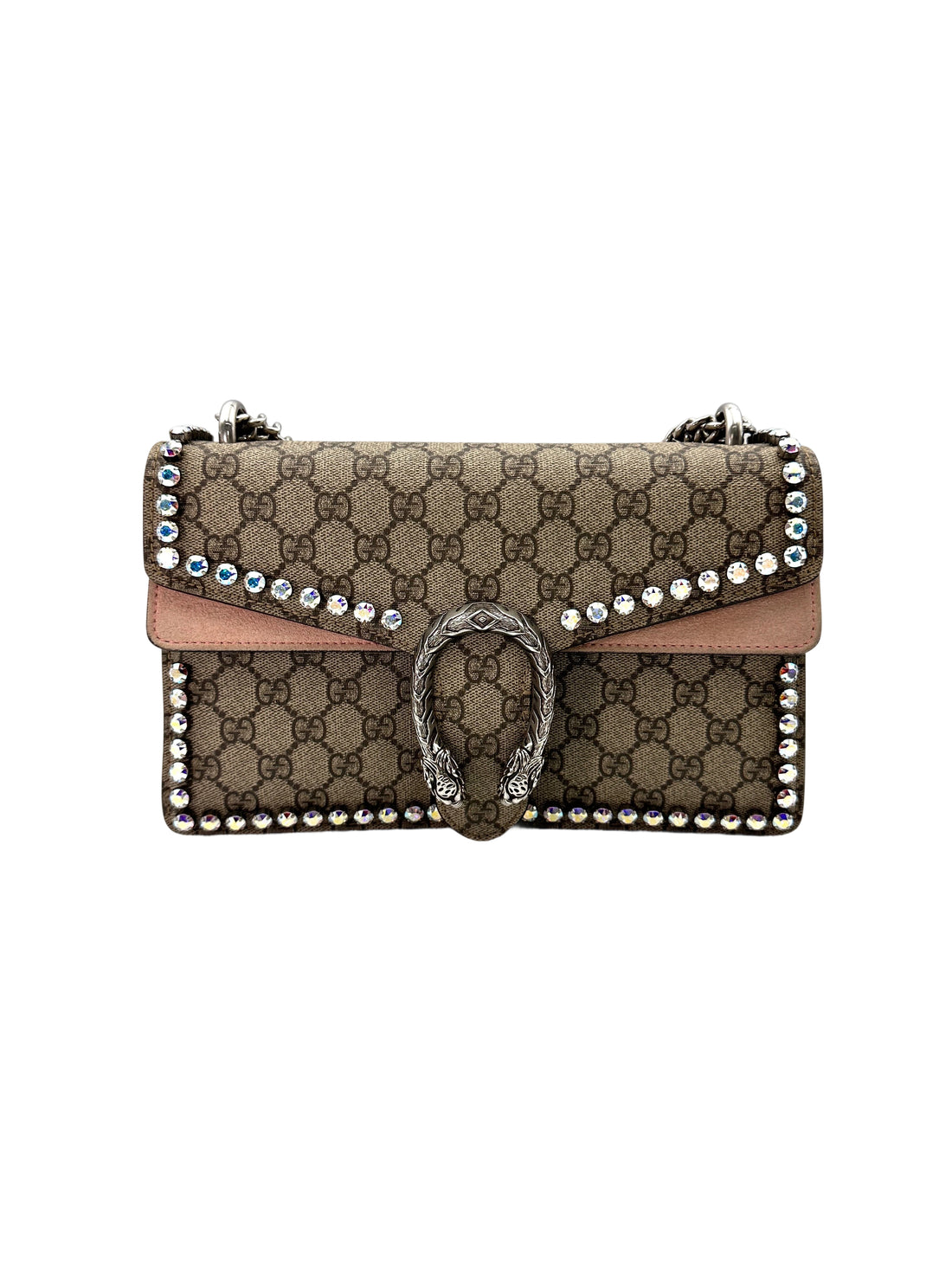 Gucci Dionysus GG Supreme Canvas Crystal Embellishments Shoulder Bag GG835