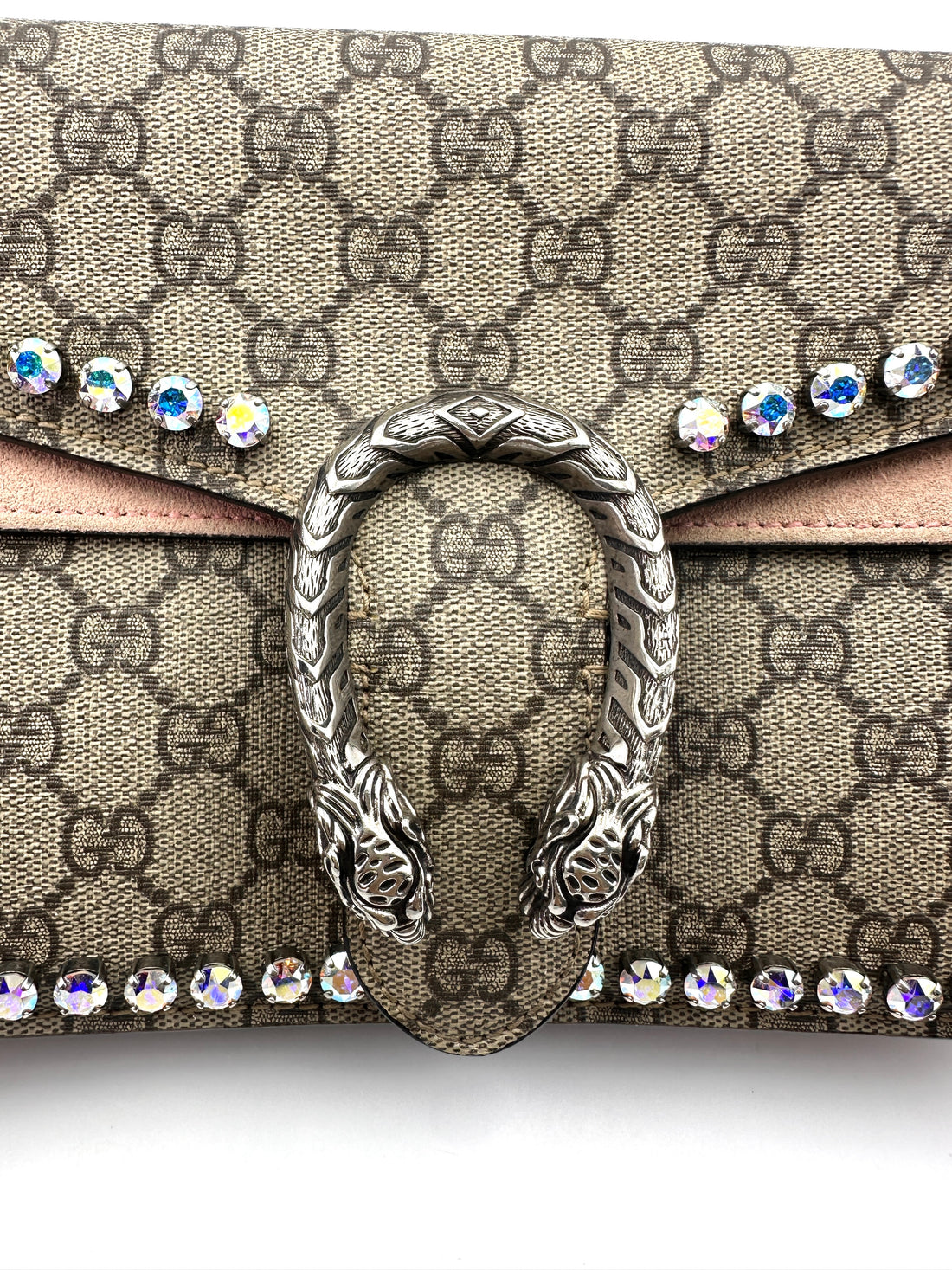 Gucci Dionysus GG Supreme Canvas Crystal Embellishments Shoulder Bag GG835