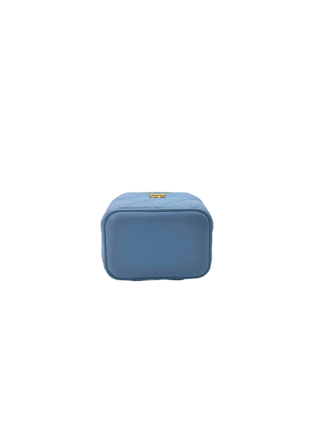Chanel 22S Blue Quited Lambskin Vanity Case With Gold Hardware(31***39) CC1722