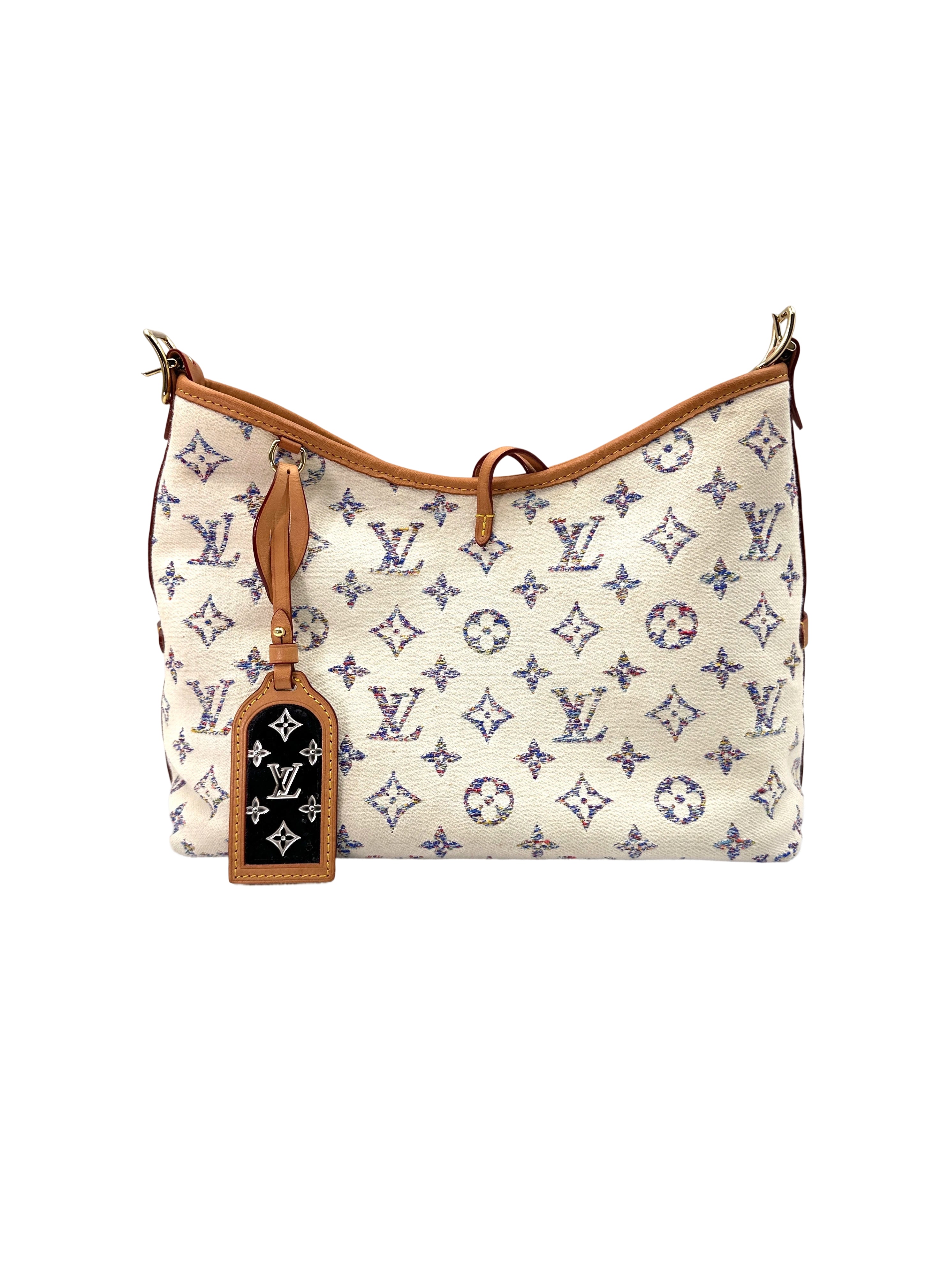 Louis Vuitton Nautical CarryAll .PM White/Blue Monogram Jacquard Shoulder Bag With Pouch LV2398
