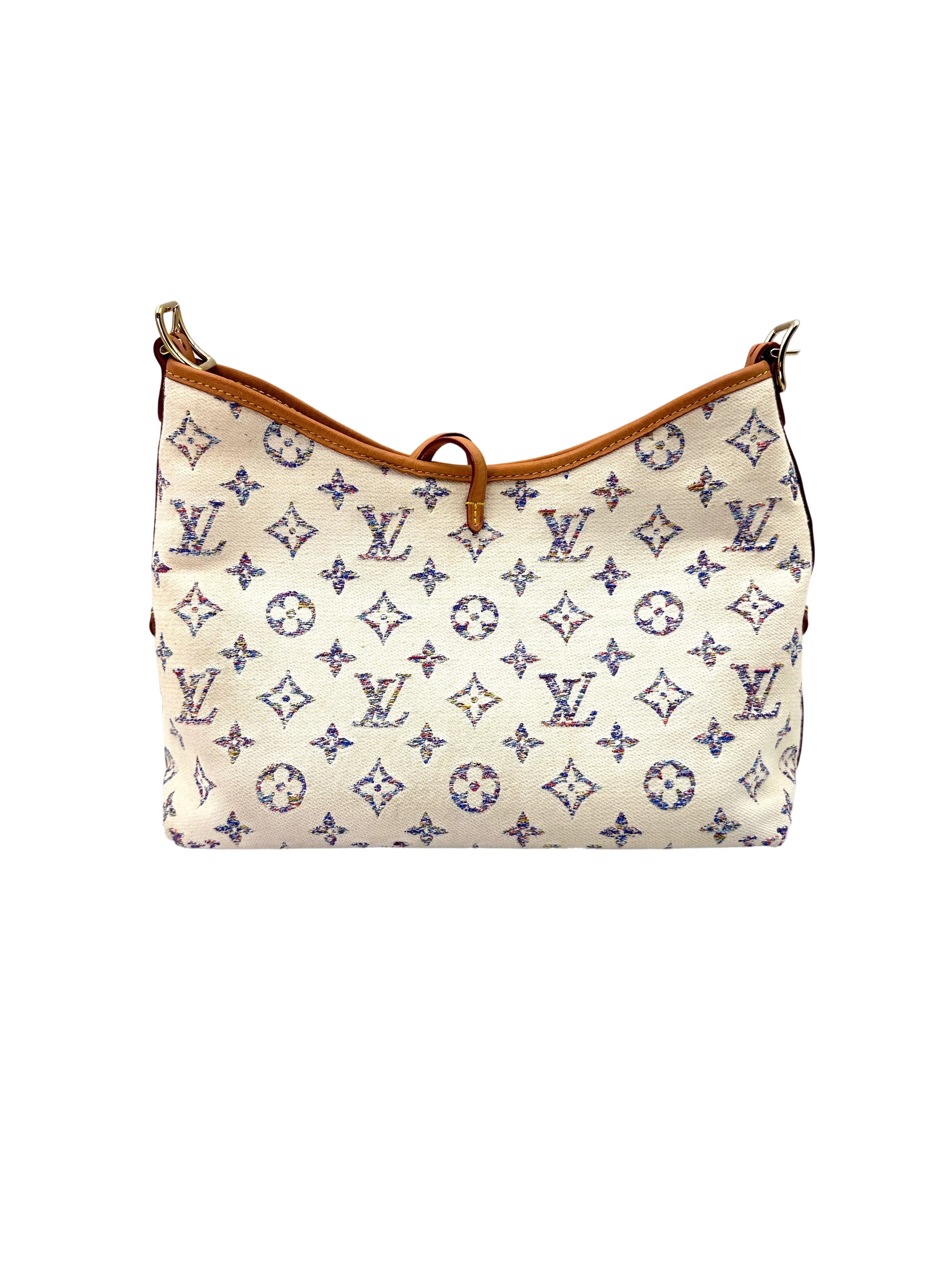 Louis Vuitton Nautical CarryAll .PM White/Blue Monogram Jacquard Shoulder Bag With Pouch LV2398