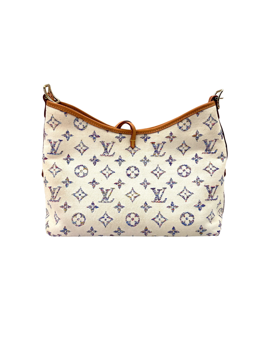 Louis Vuitton Nautical CarryAll .PM White/Blue Monogram Jacquard Shoulder Bag With Pouch LV2398