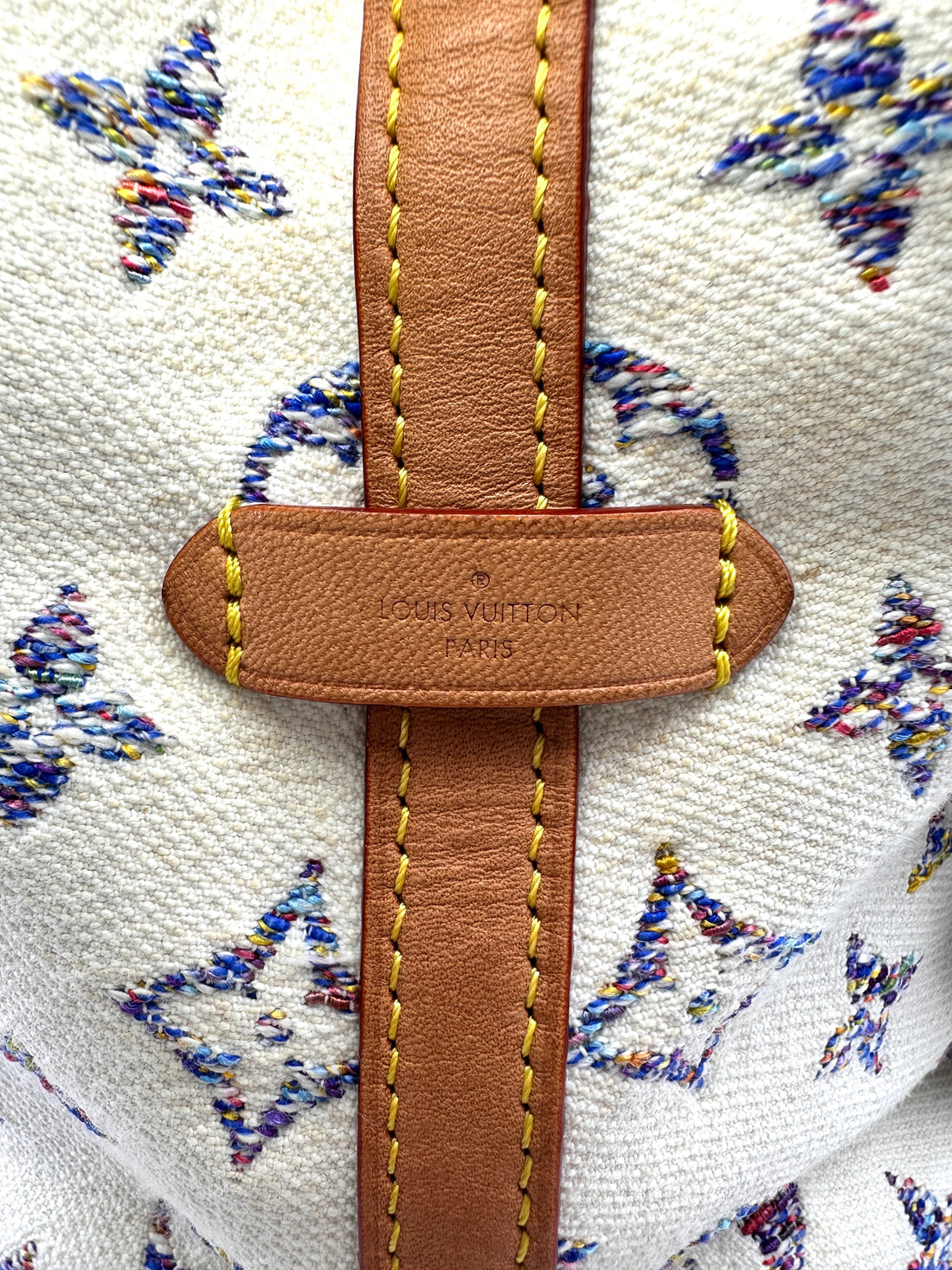Louis Vuitton Nautical CarryAll .PM White/Blue Monogram Jacquard Shoulder Bag With Pouch LV2398