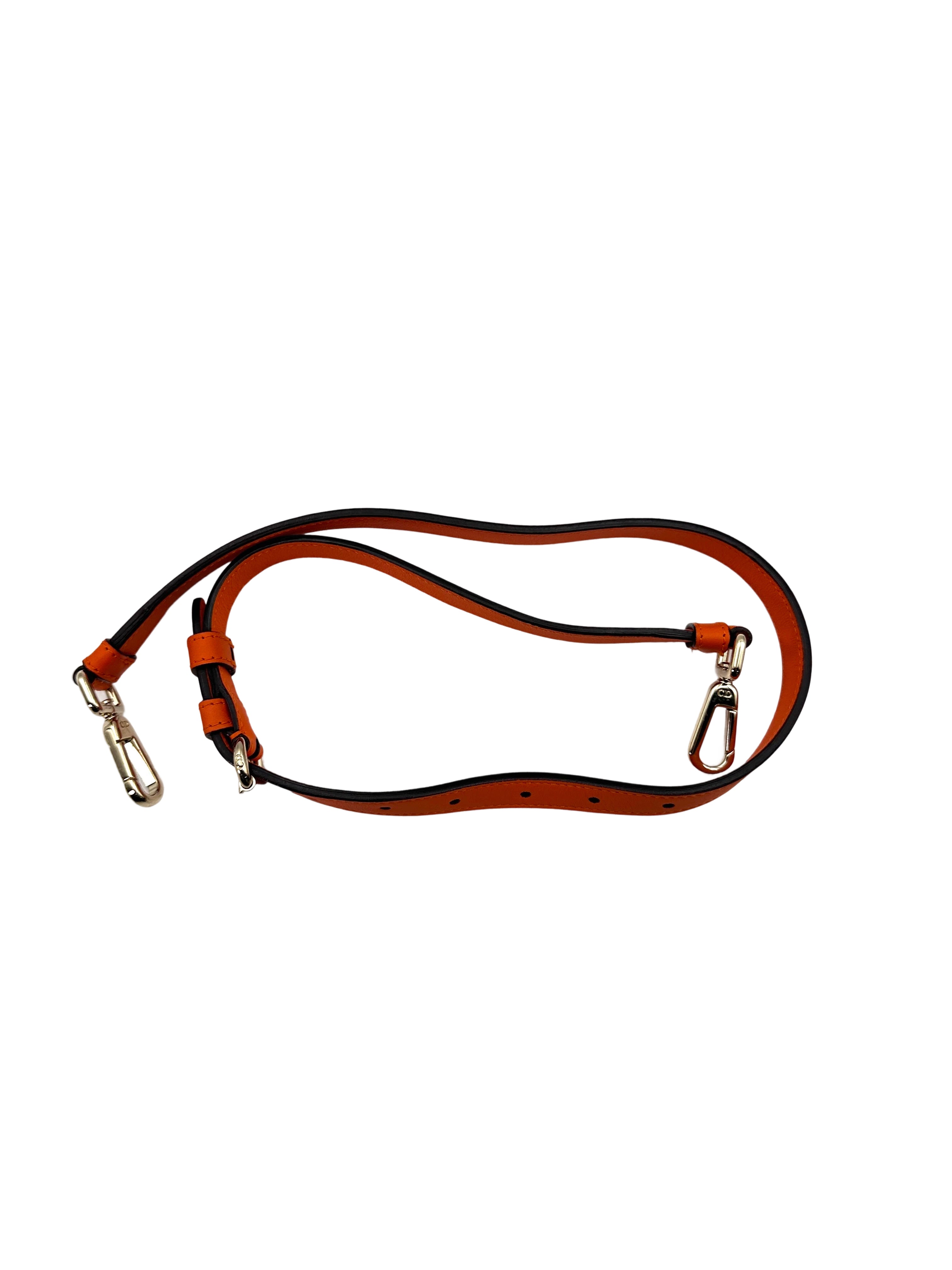 Christian Dior Diorissimo Orange Leather Handle Bag With Pouch DR657