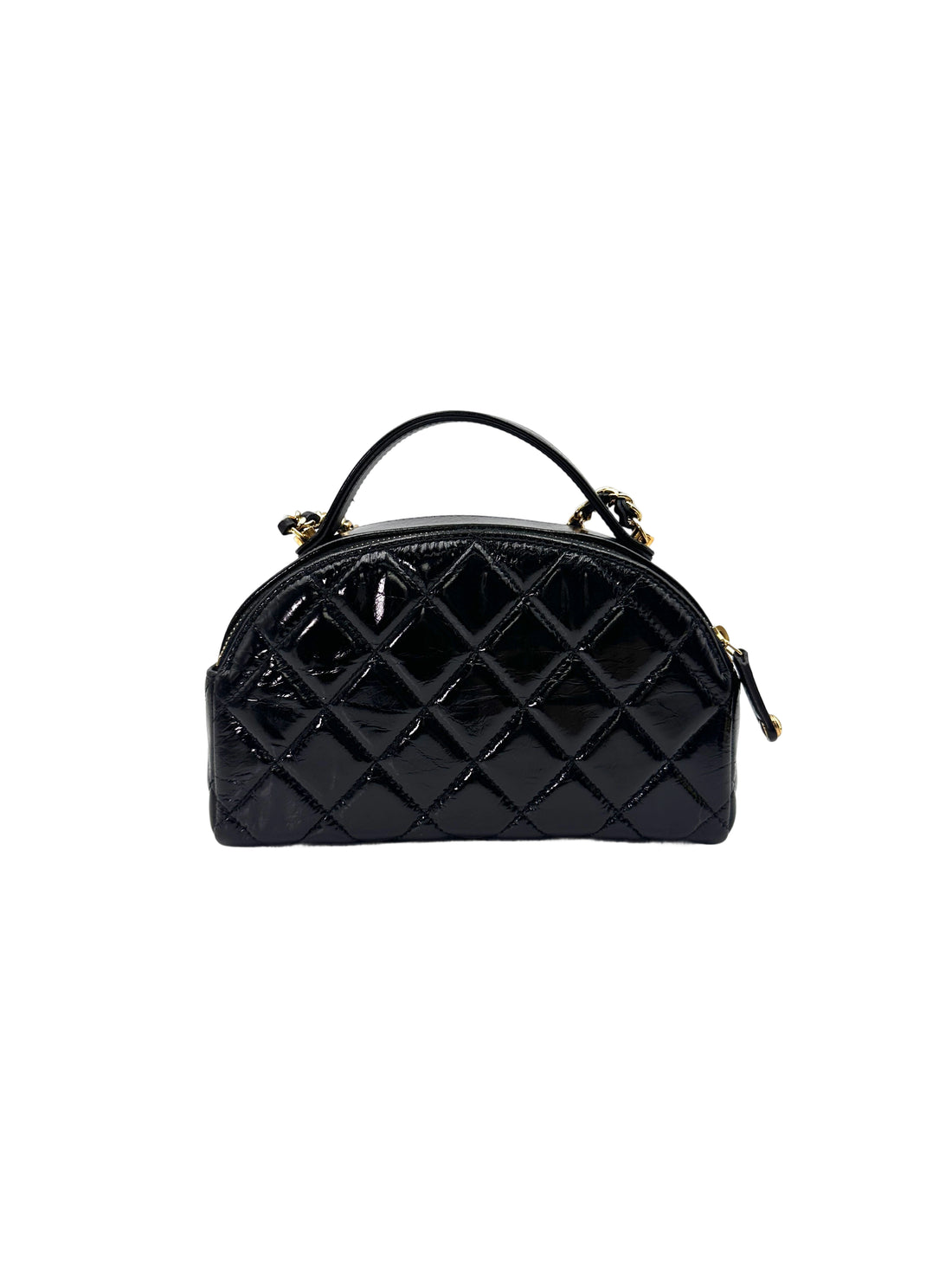 Chanel 23K Black Quilted Leather Riviera Top Handle Bag(EN***CL) CC1727