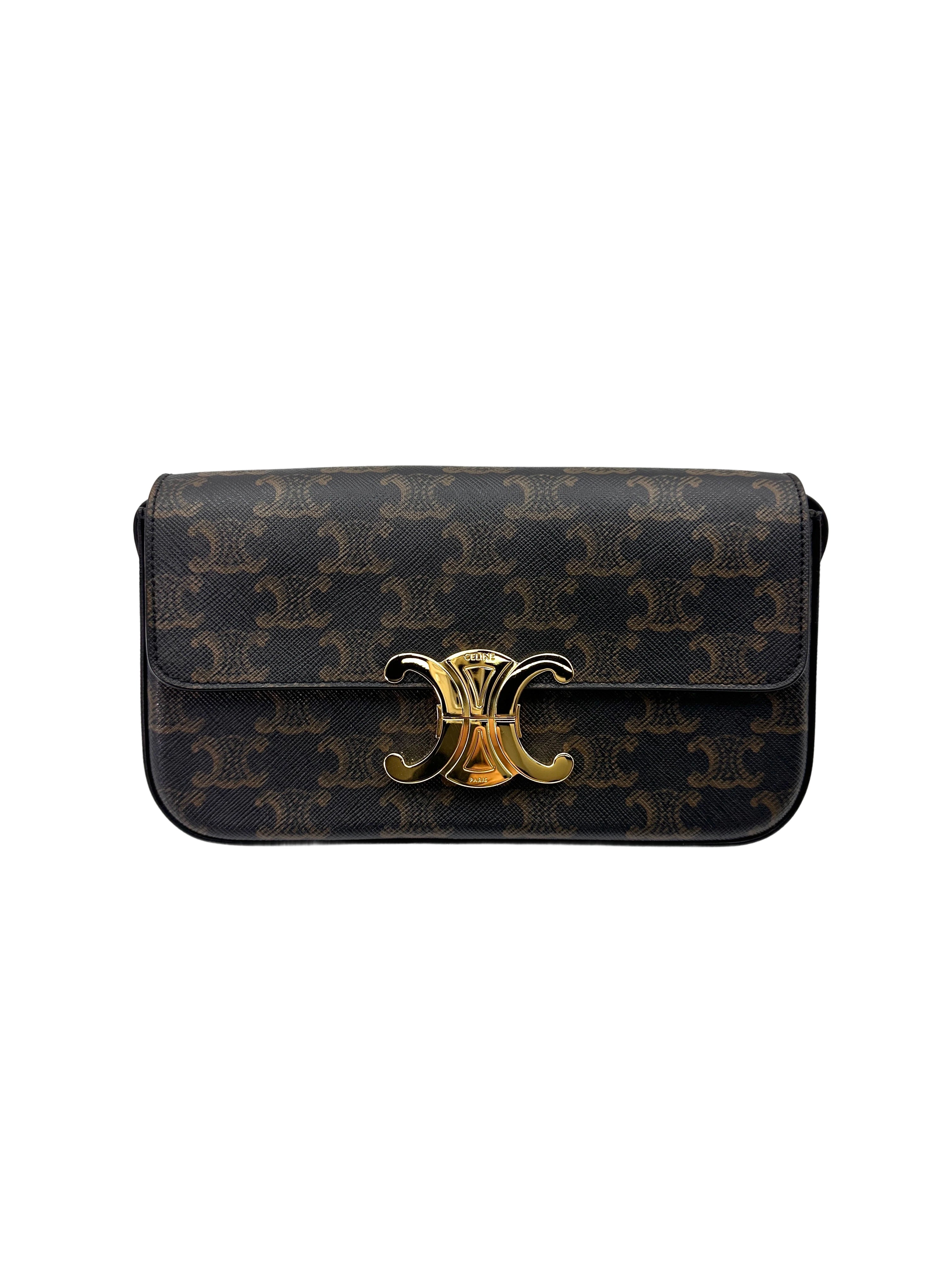 Celine Triomphe Canvas Claude Shoulder Bag CE142