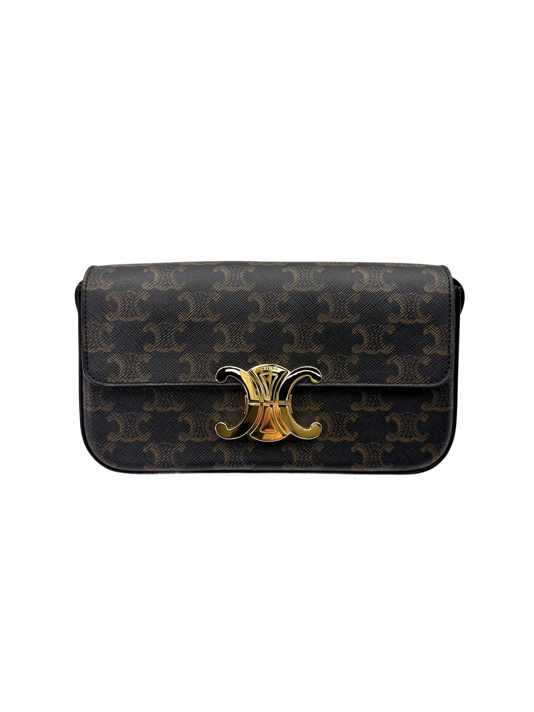 Celine Triomphe Canvas Claude Shoulder Bag CE142