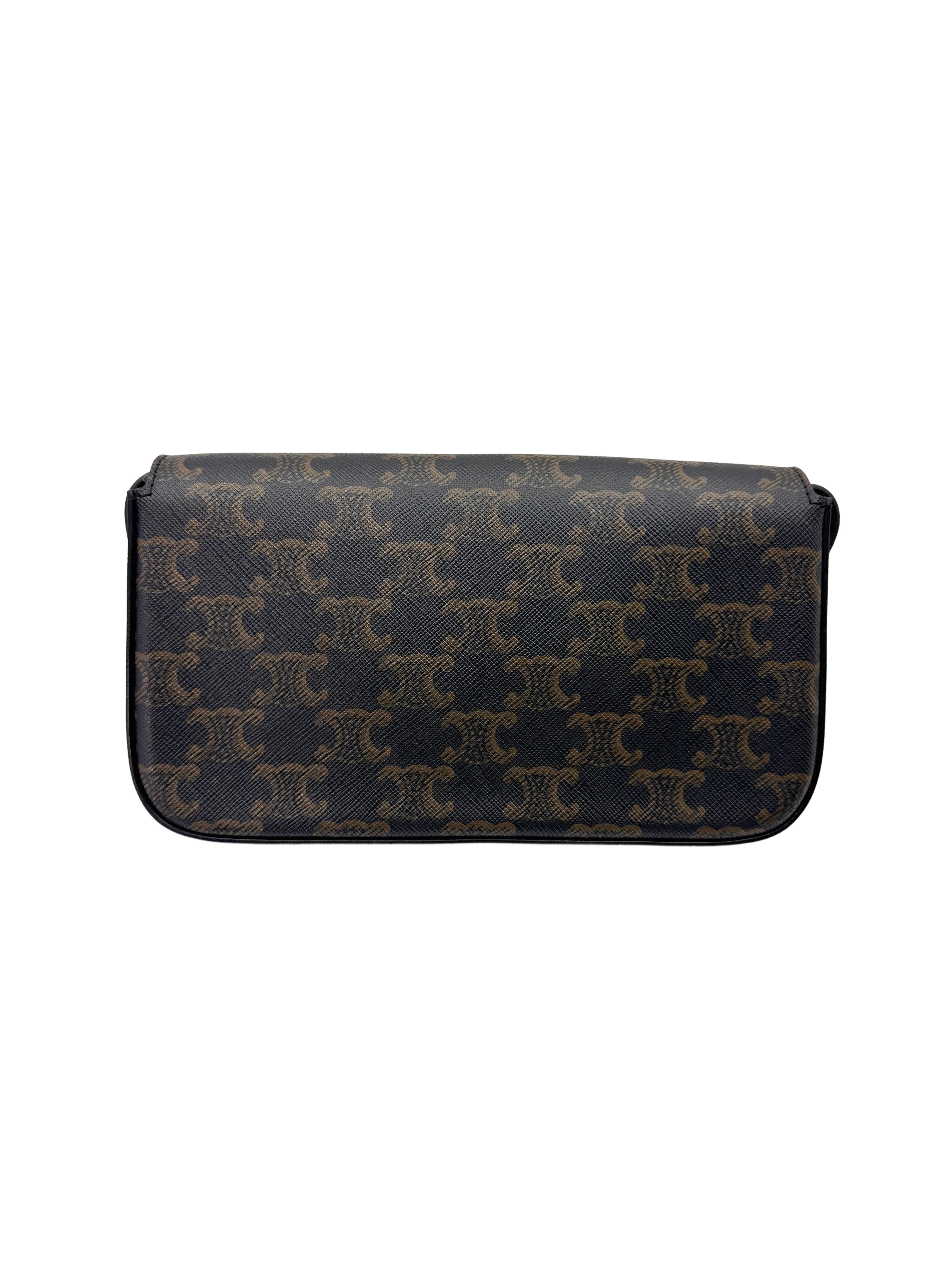 Celine Triomphe Canvas Claude Shoulder Bag CE142