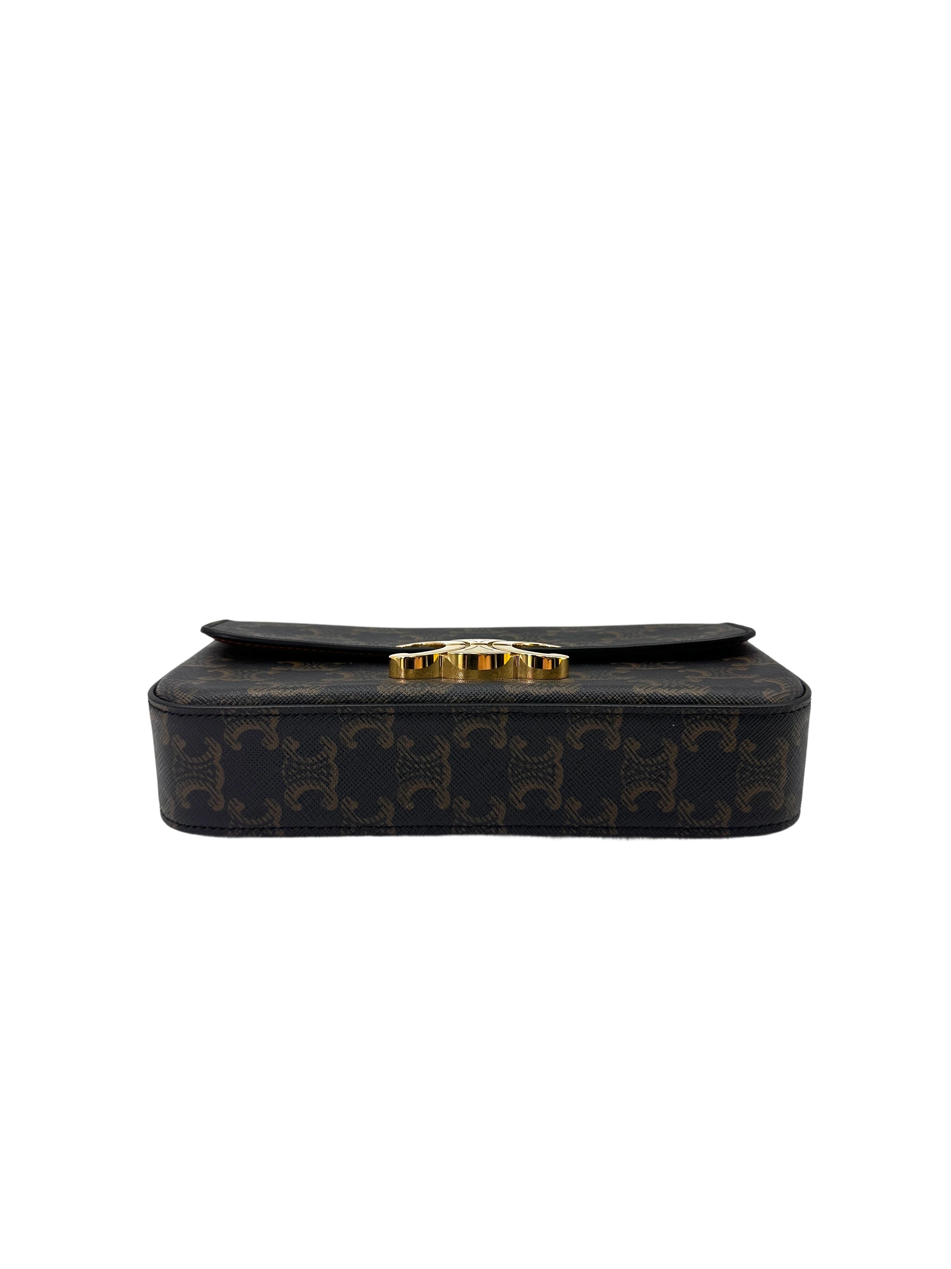 Celine Triomphe Canvas Claude Shoulder Bag CE142