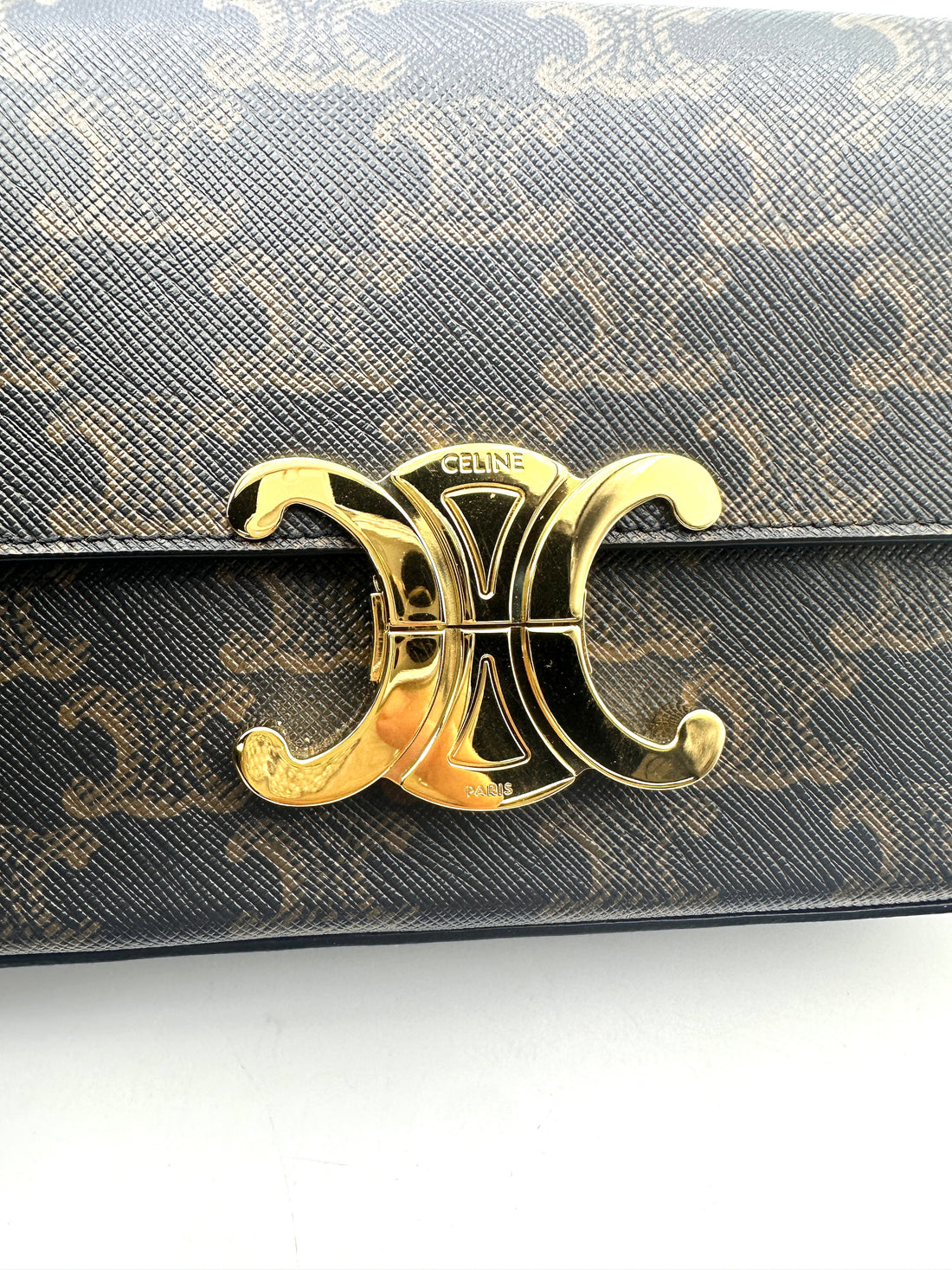 Celine Triomphe Canvas Claude Shoulder Bag CE142
