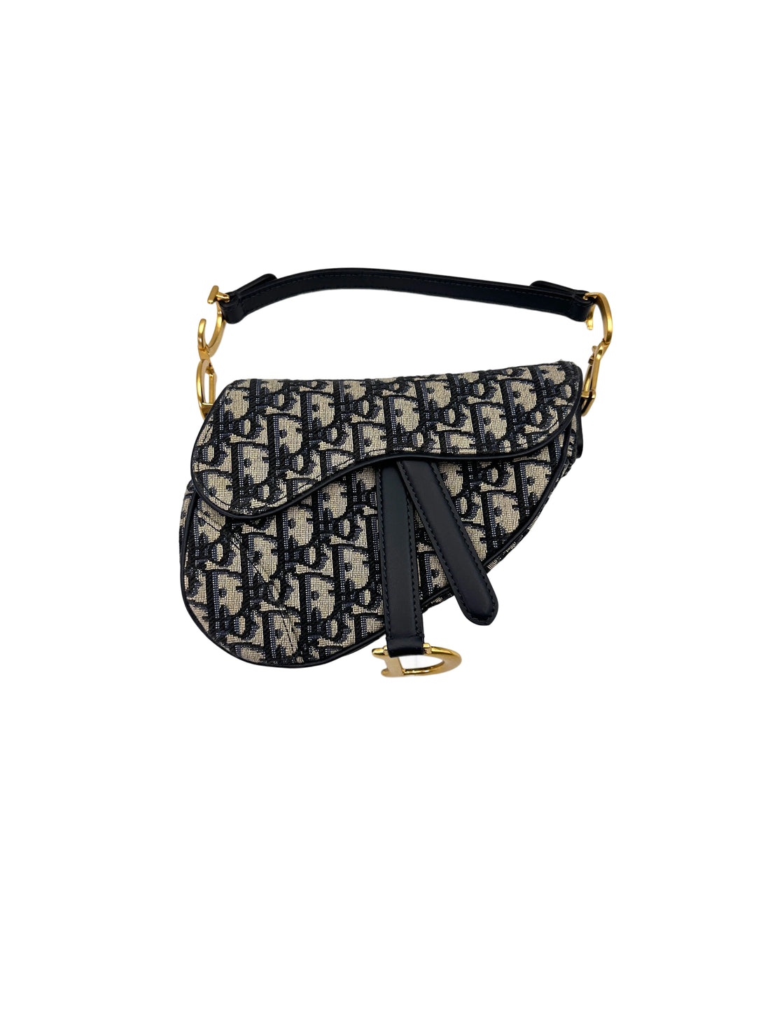 Christian Dior Oblique Black Jacquard Small Size Saddle Bag DRN260413