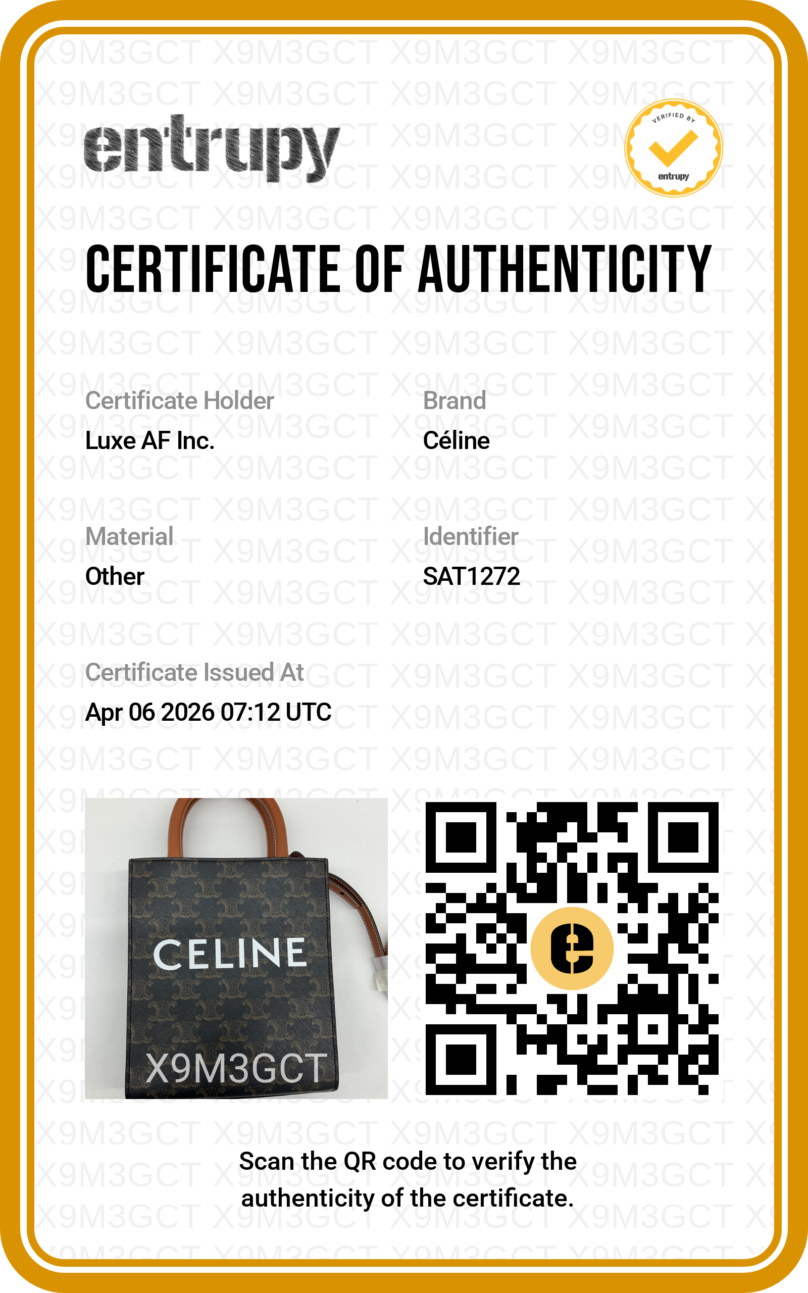 Celine Vertical Cabas Triomphe Canvas Tote Handle Bag CE144