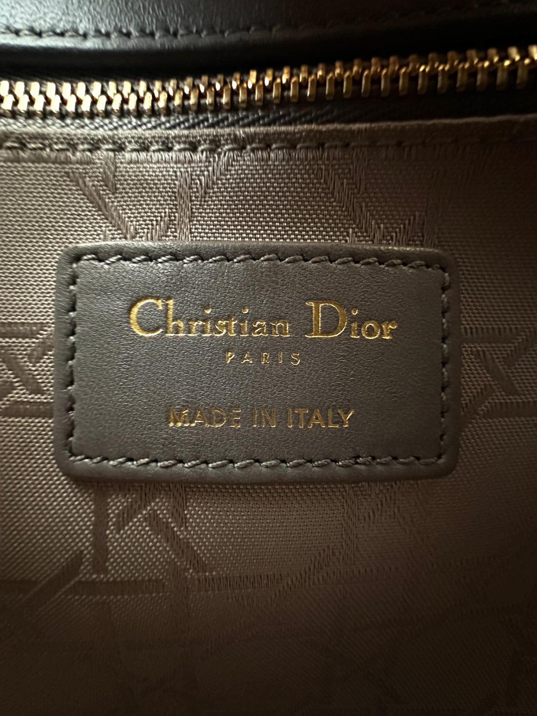 Christian Dior Lady Dior Grey Cannage Leather Handle Bag With Customizable Shoulder Strap DR662
