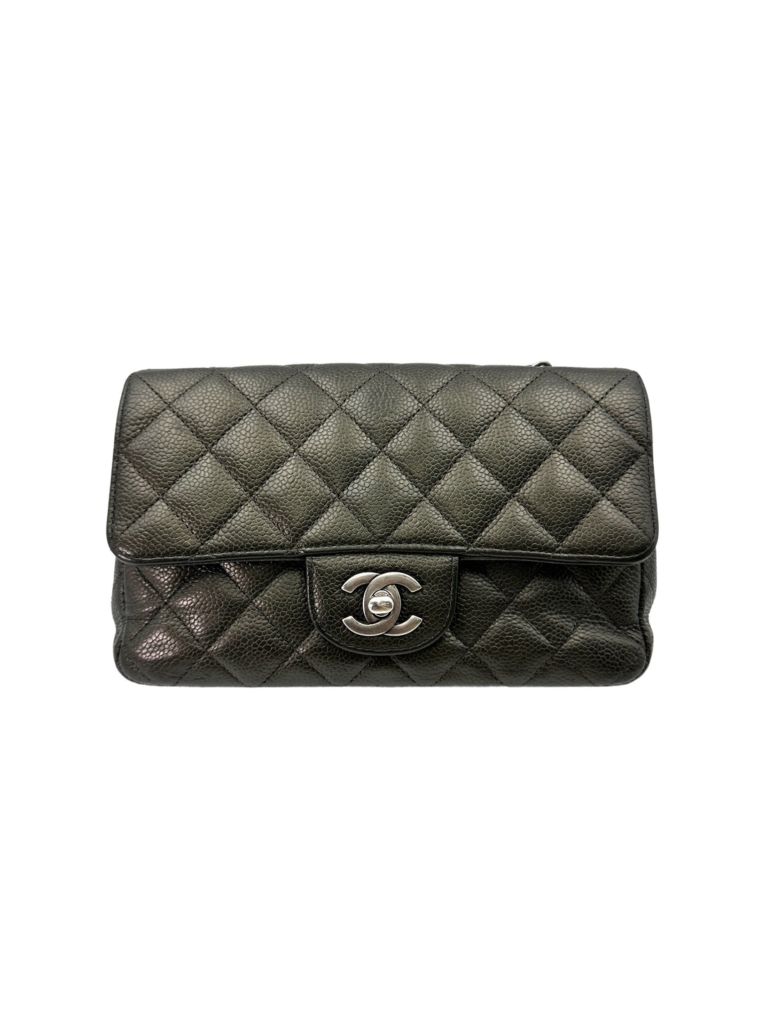Chanel Classic Flap Dark Green Quilted Calfskin Shoulder Bag(24***90) CC1728