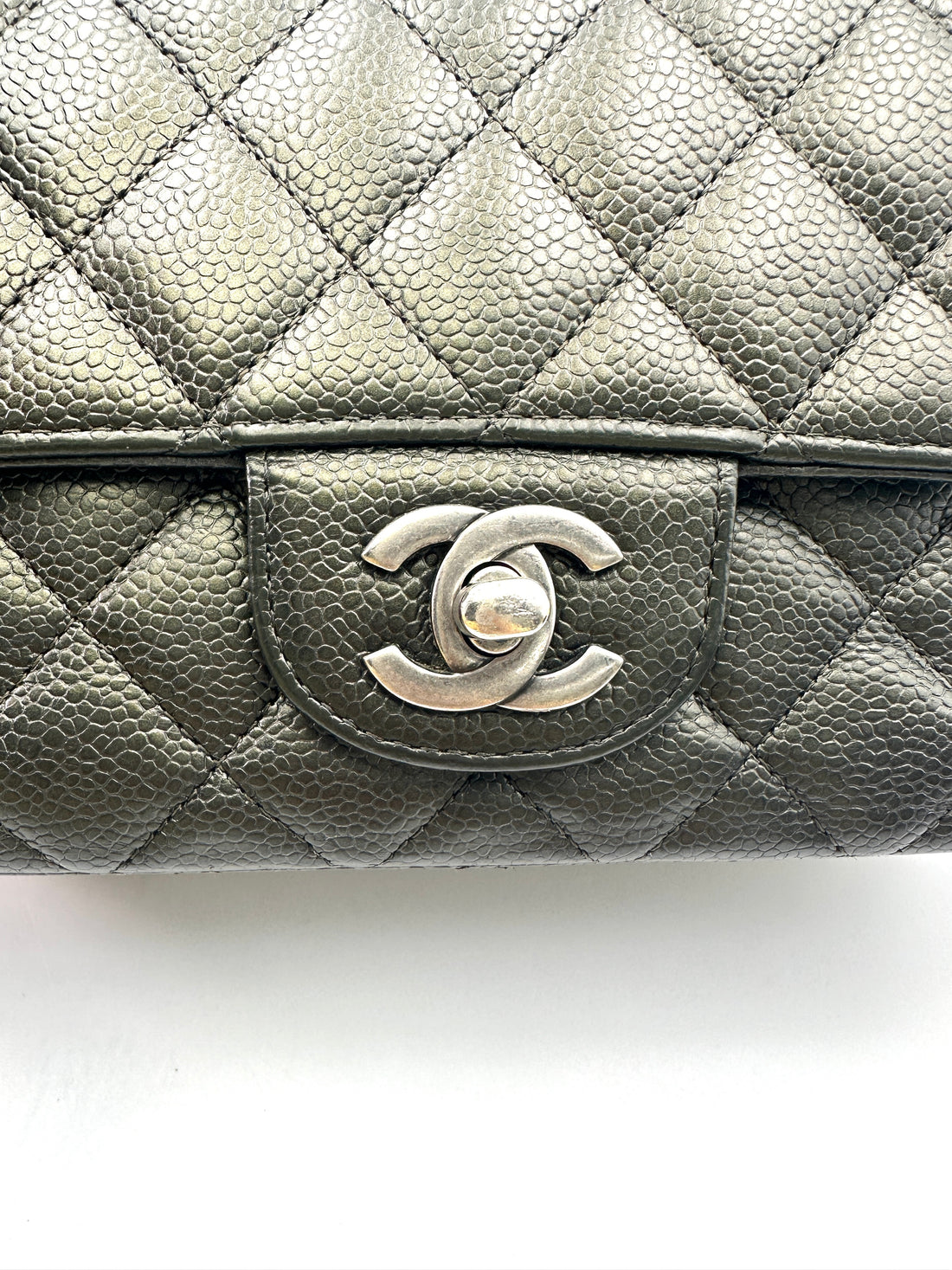 Chanel Classic Flap Dark Green Quilted Calfskin Shoulder Bag(24***90) CC1728