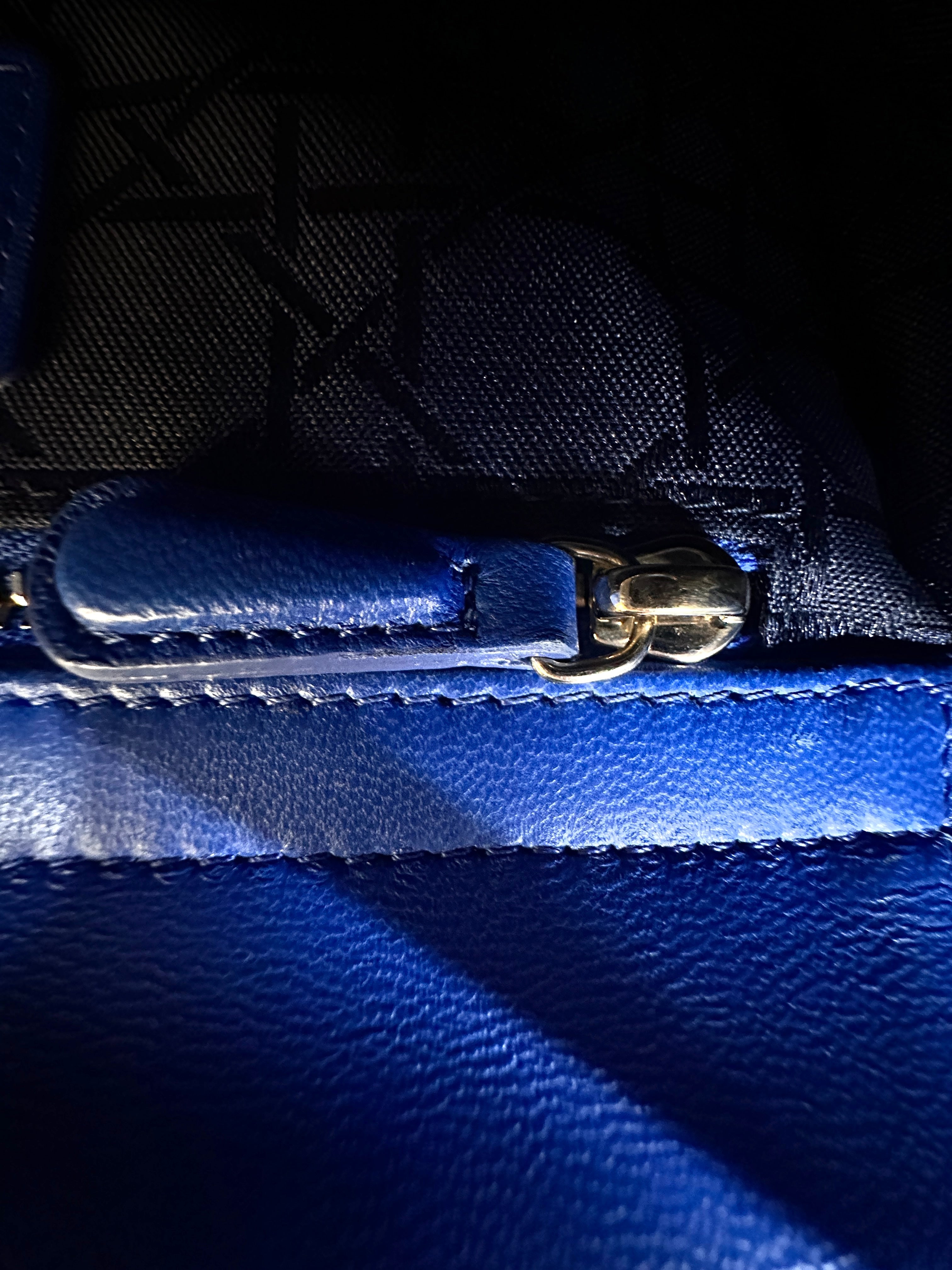 Christian Dior Lady Dior Blue Cannage Leather Handle Bag With Customizable Shoulder Strap DR663