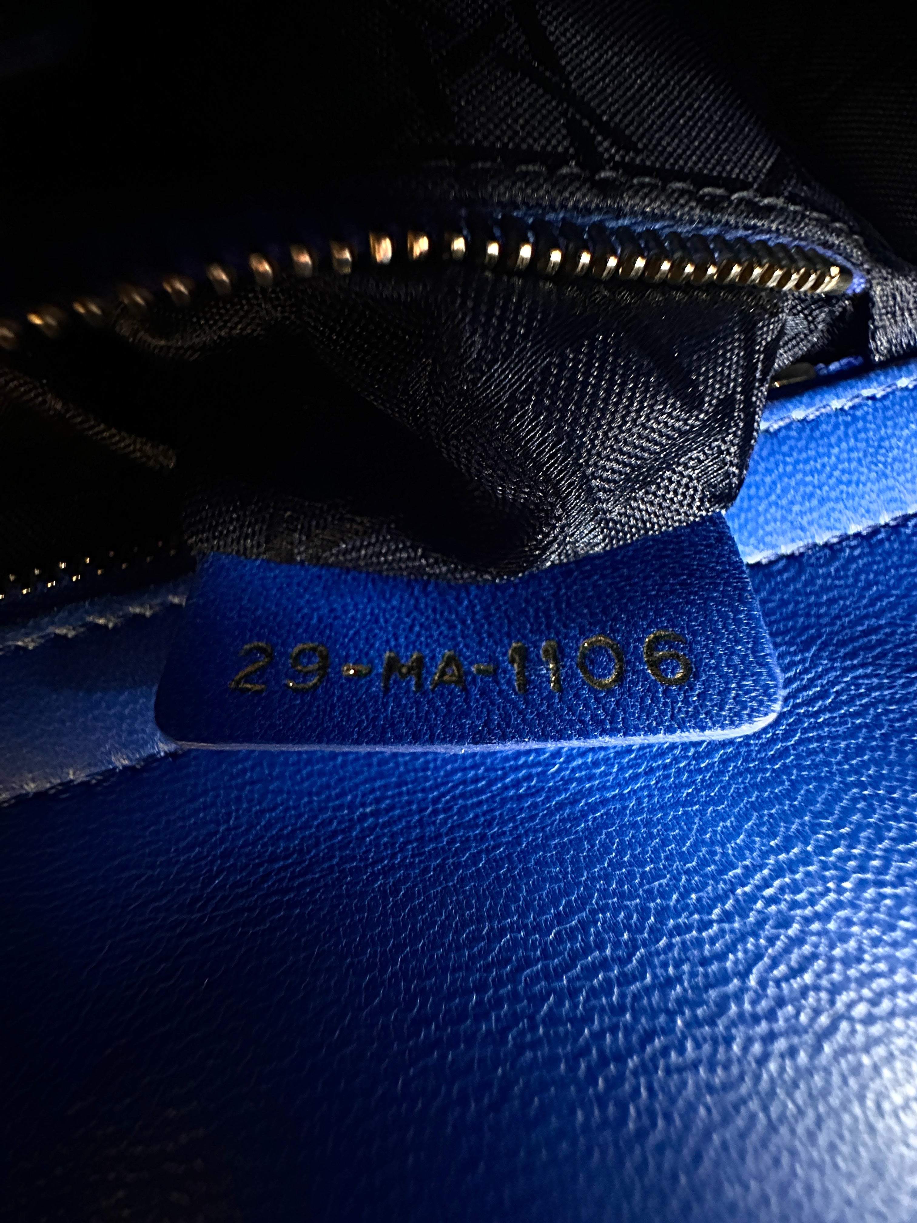 Christian Dior Lady Dior Blue Cannage Leather Handle Bag With Customizable Shoulder Strap DR663