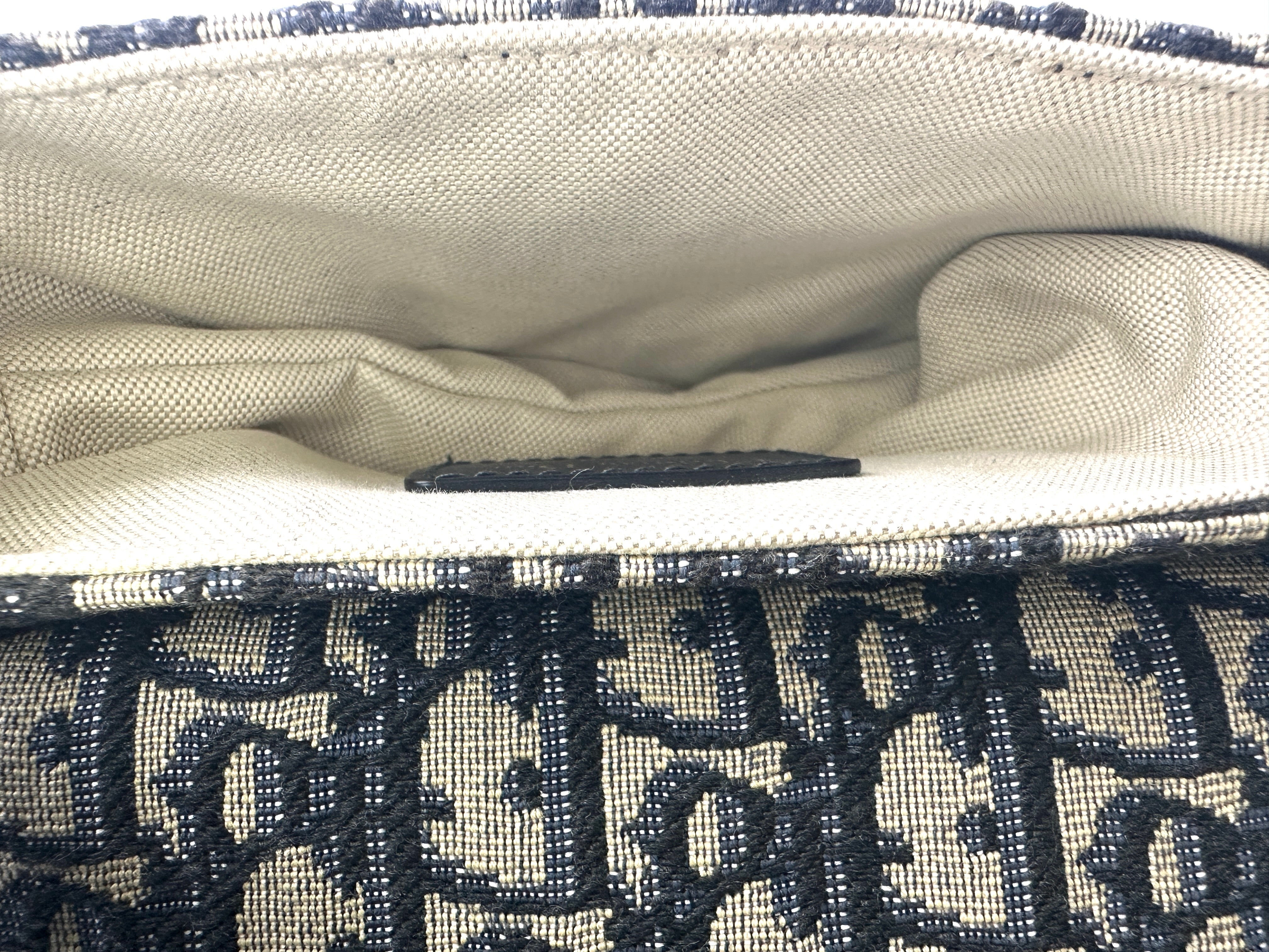 Christian Dior Oblique Black Jacquard Small Size Saddle Bag DRM260413