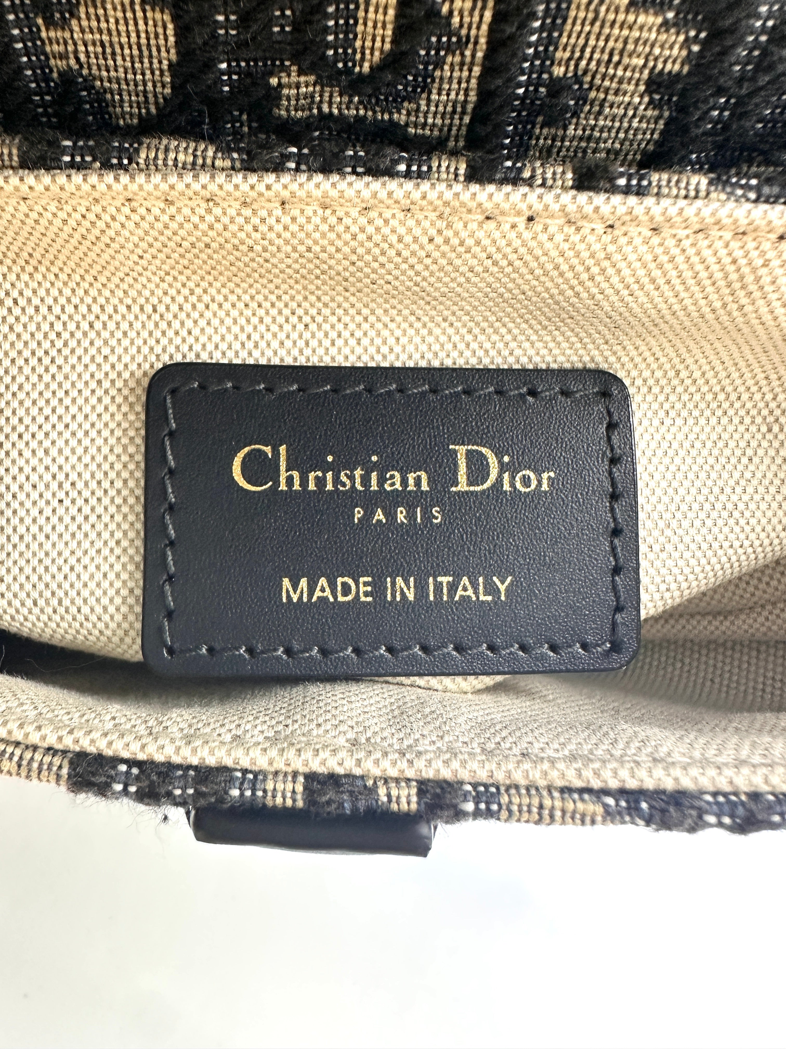 Christian Dior Oblique Black Jacquard Small Size Saddle Bag DRM260413