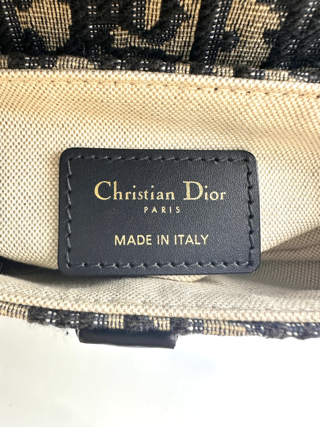 Christian Dior Oblique Black Jacquard Small Size Saddle Bag DRM260413