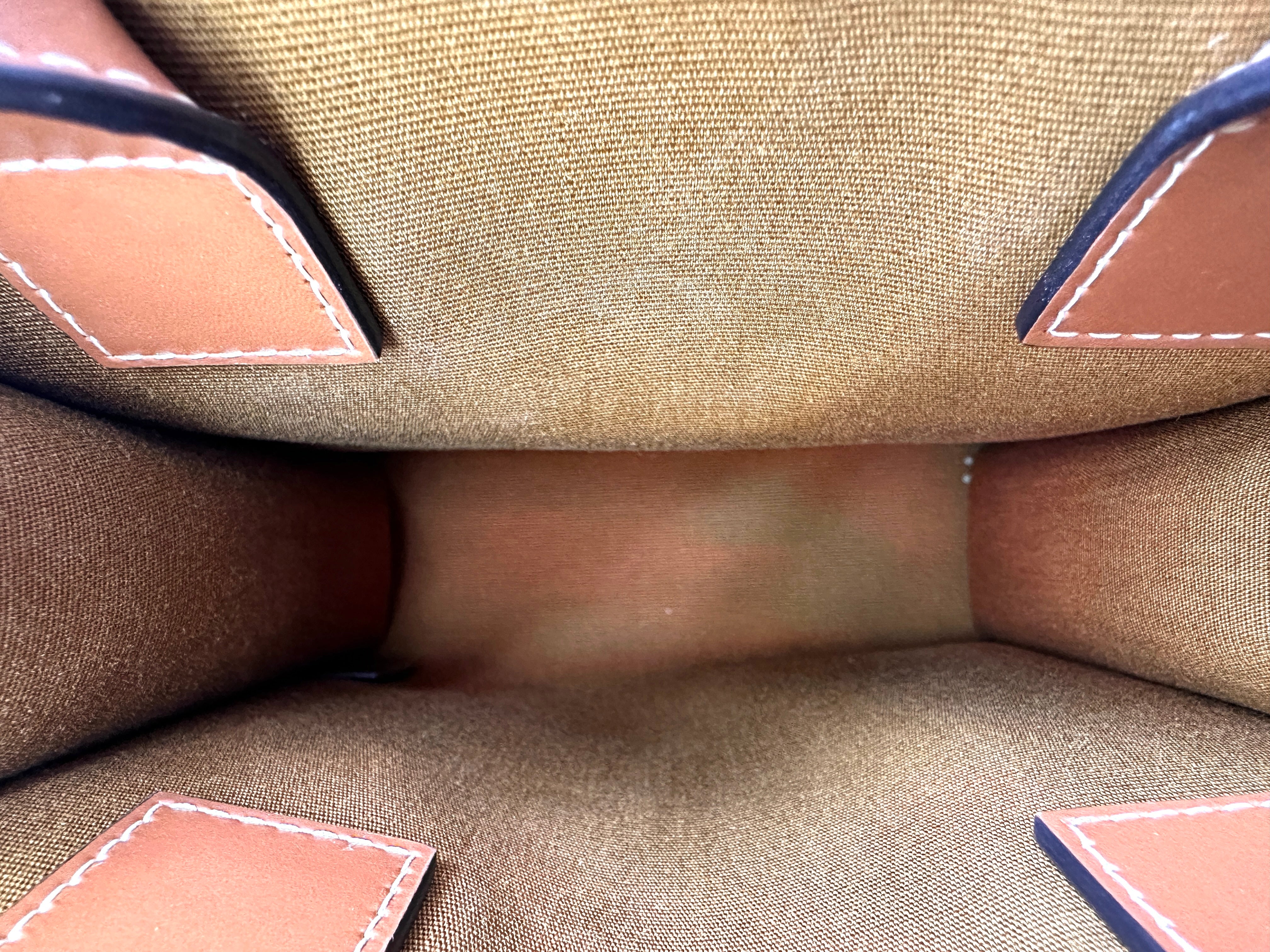 Celine Vertical Cabas Triomphe Canvas Tote Handle Bag CE144