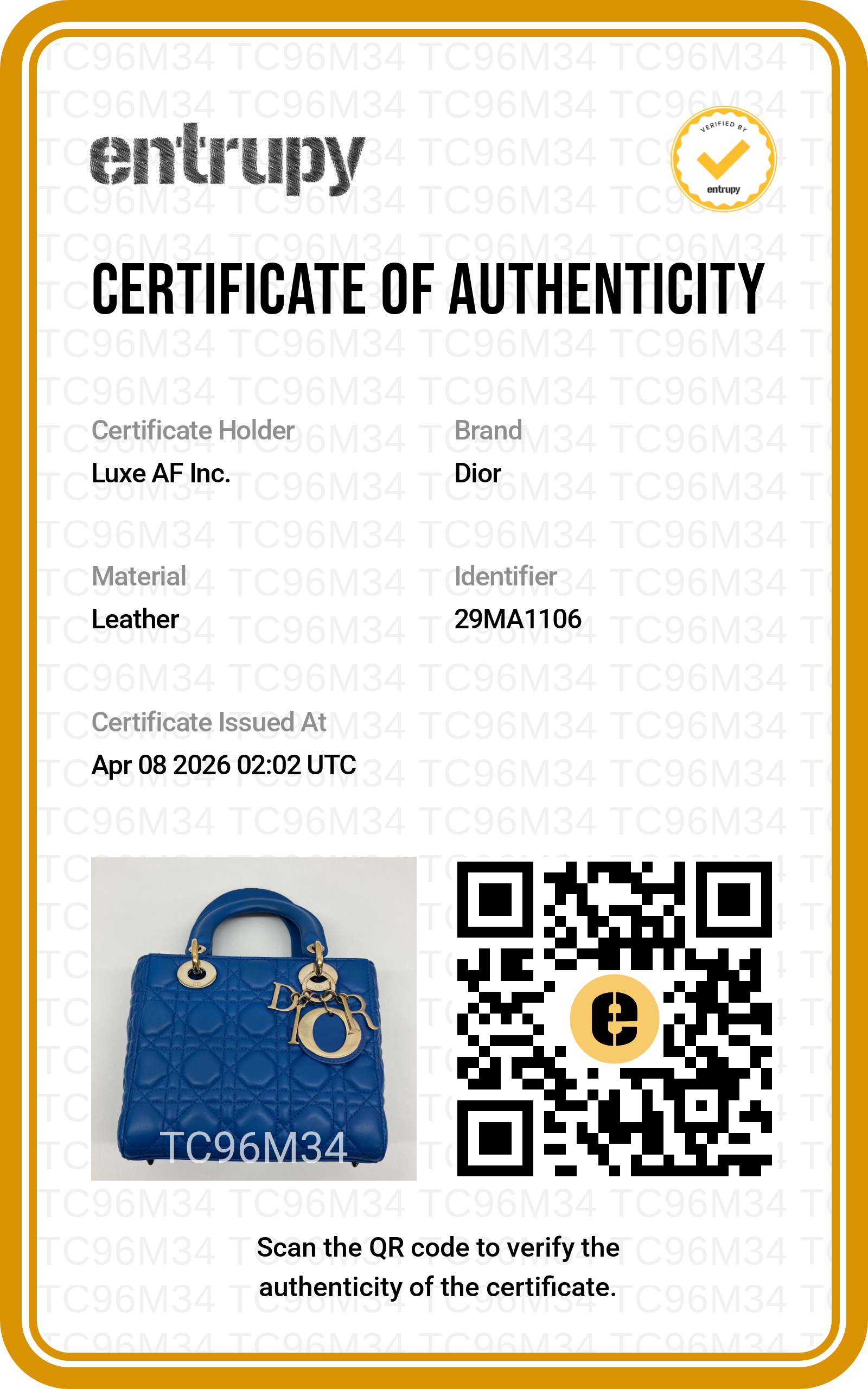 Christian Dior Lady Dior Blue Cannage Leather Handle Bag With Customizable Shoulder Strap DR663