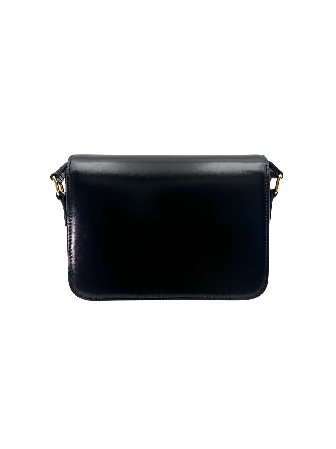 Celine Triomphe Black Leather Shoulder Bag CE148