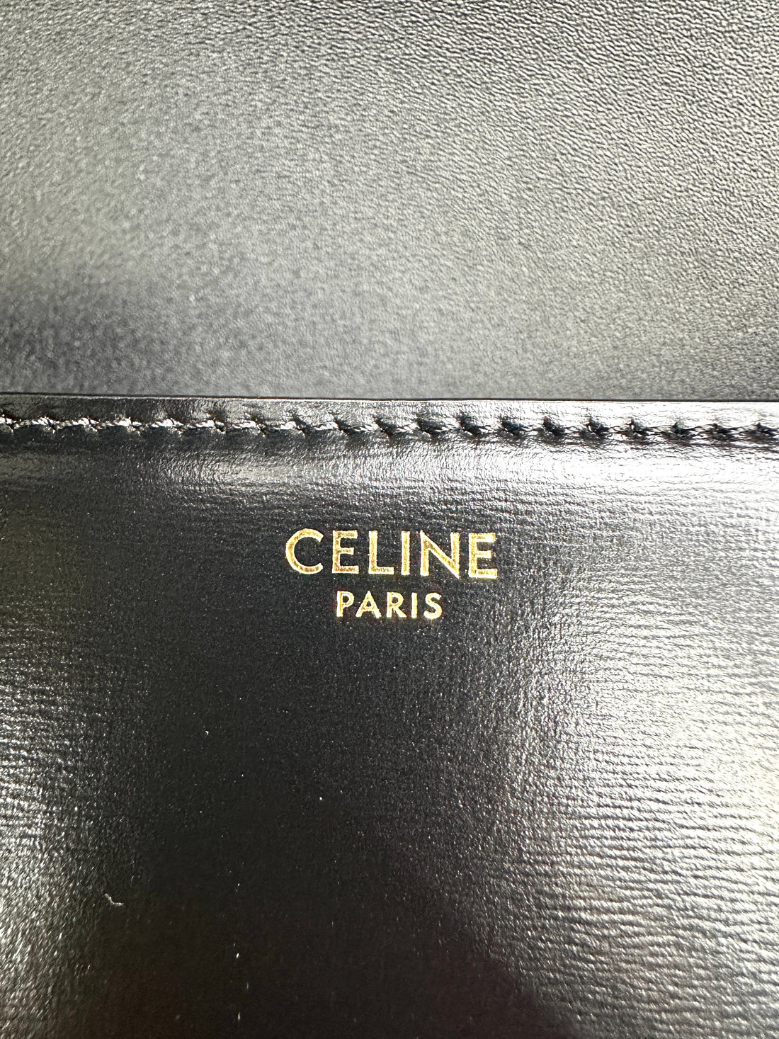 Celine Triomphe Black Leather Shoulder Bag CE148