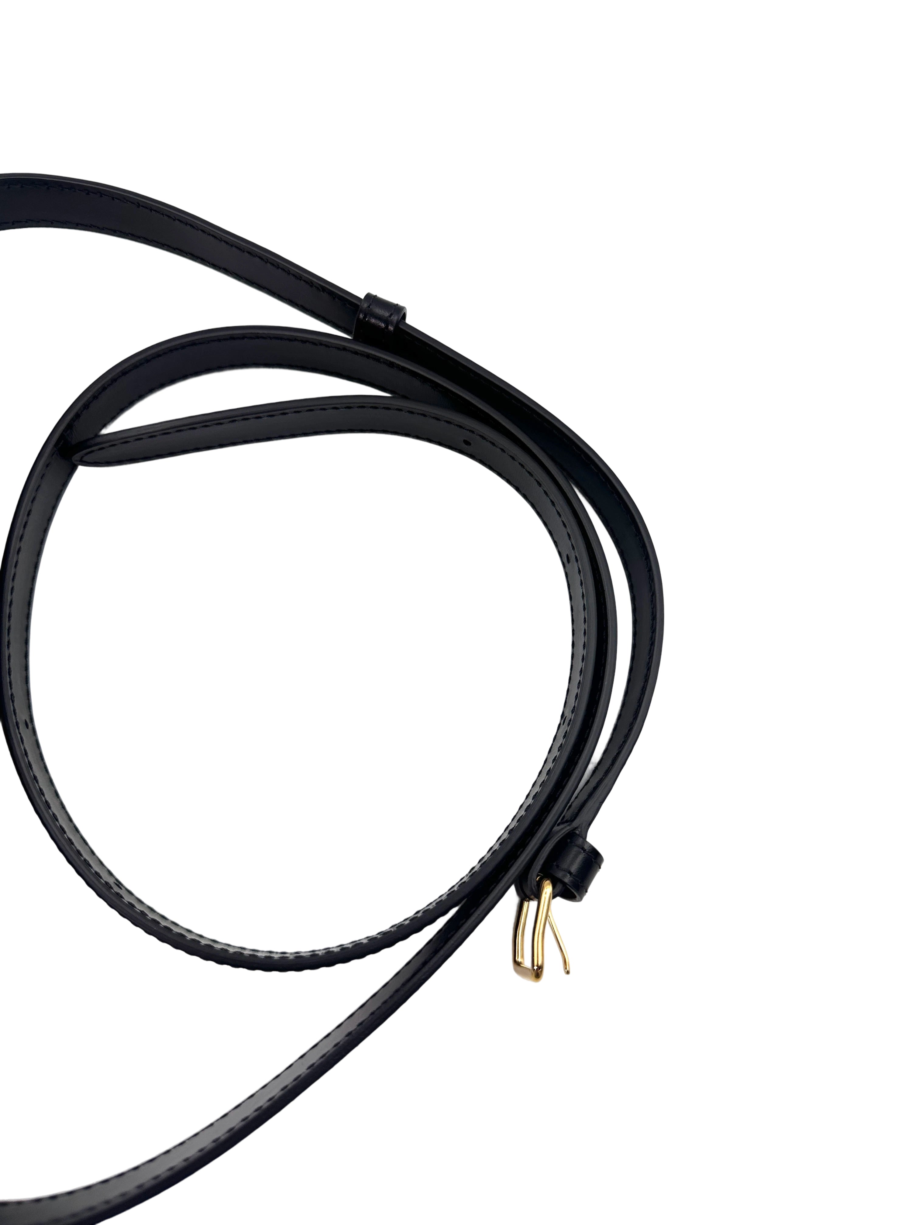 Celine Triomphe Black Leather Shoulder Bag CE148