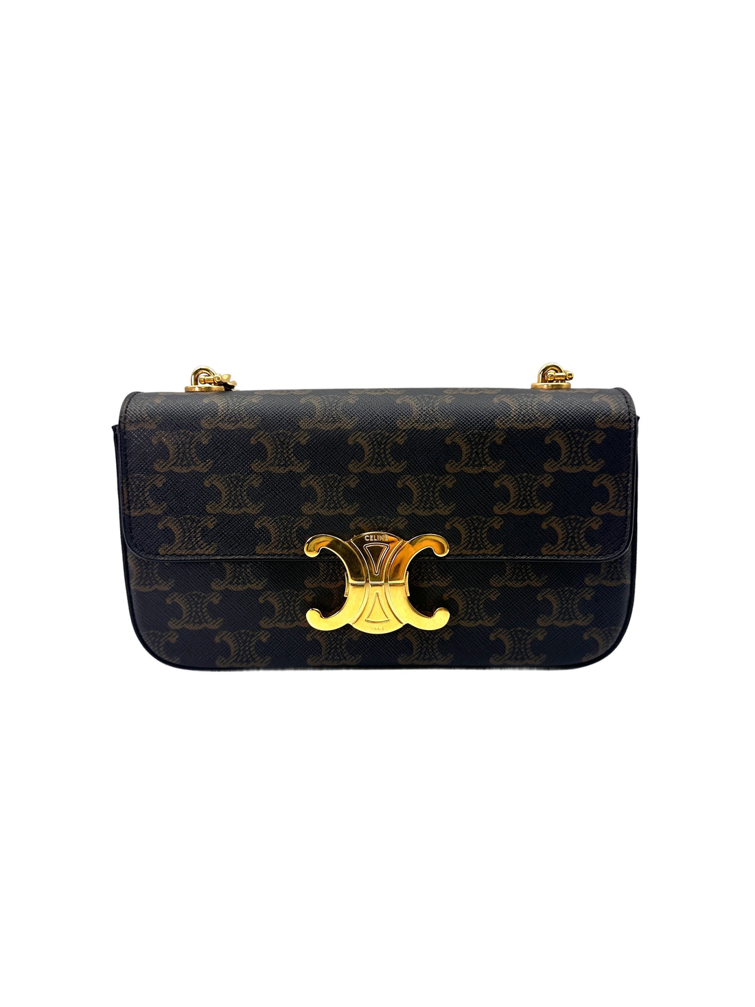 Celine Triomphe Canvas Claude Shoulder Bag CE147