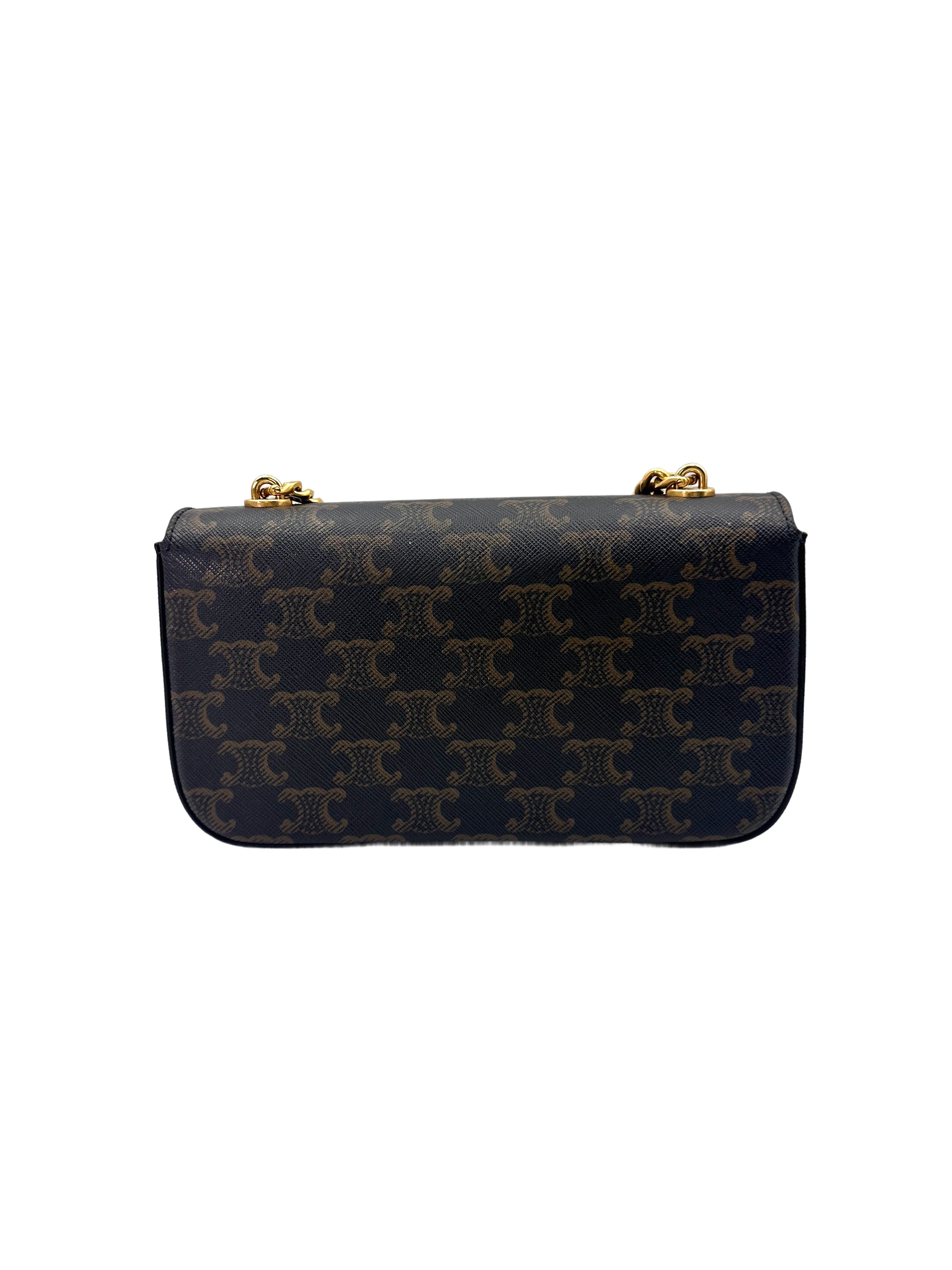 Celine Triomphe Canvas Claude Shoulder Bag CE147