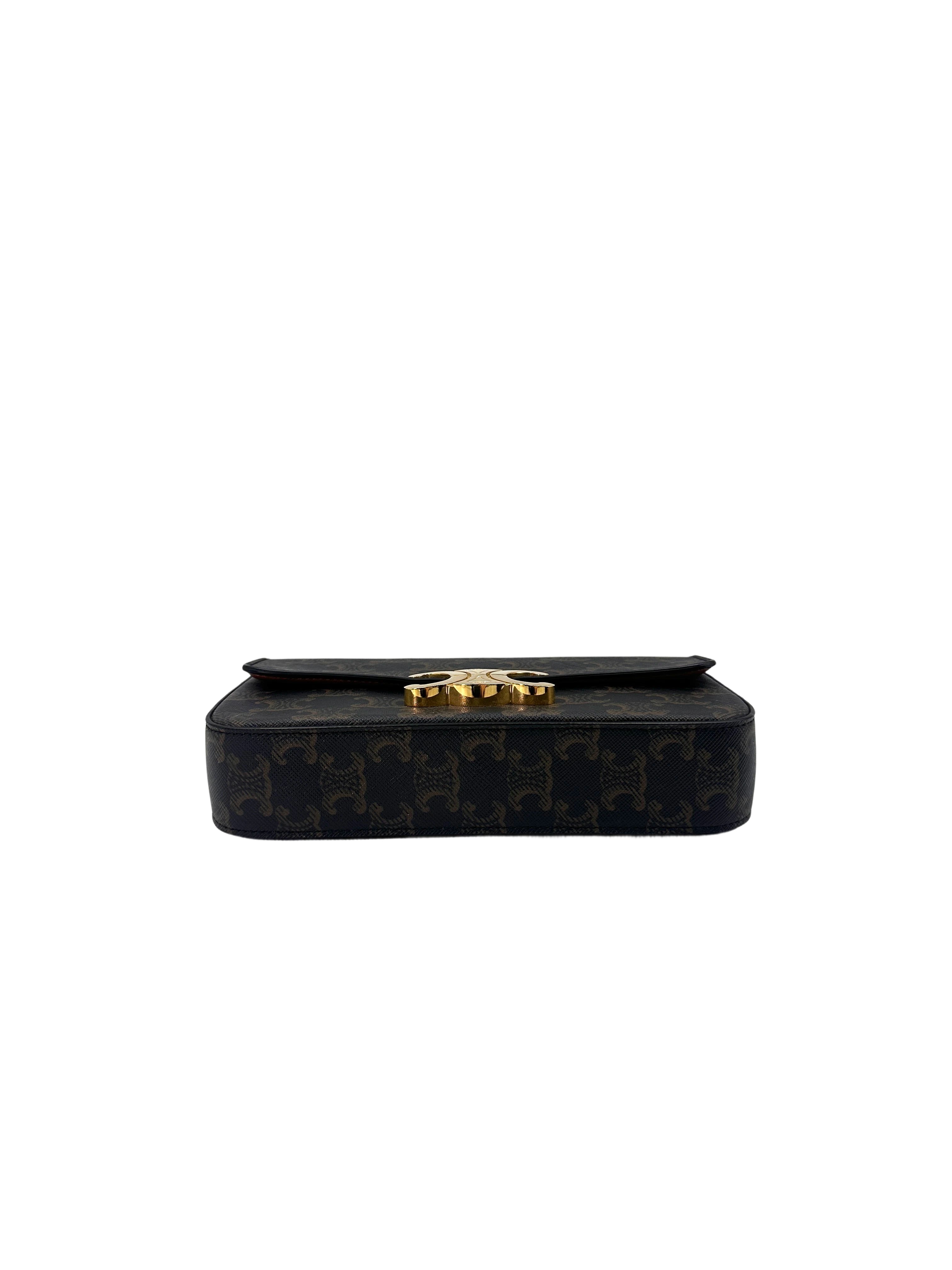 Celine Triomphe Canvas Claude Shoulder Bag CE147