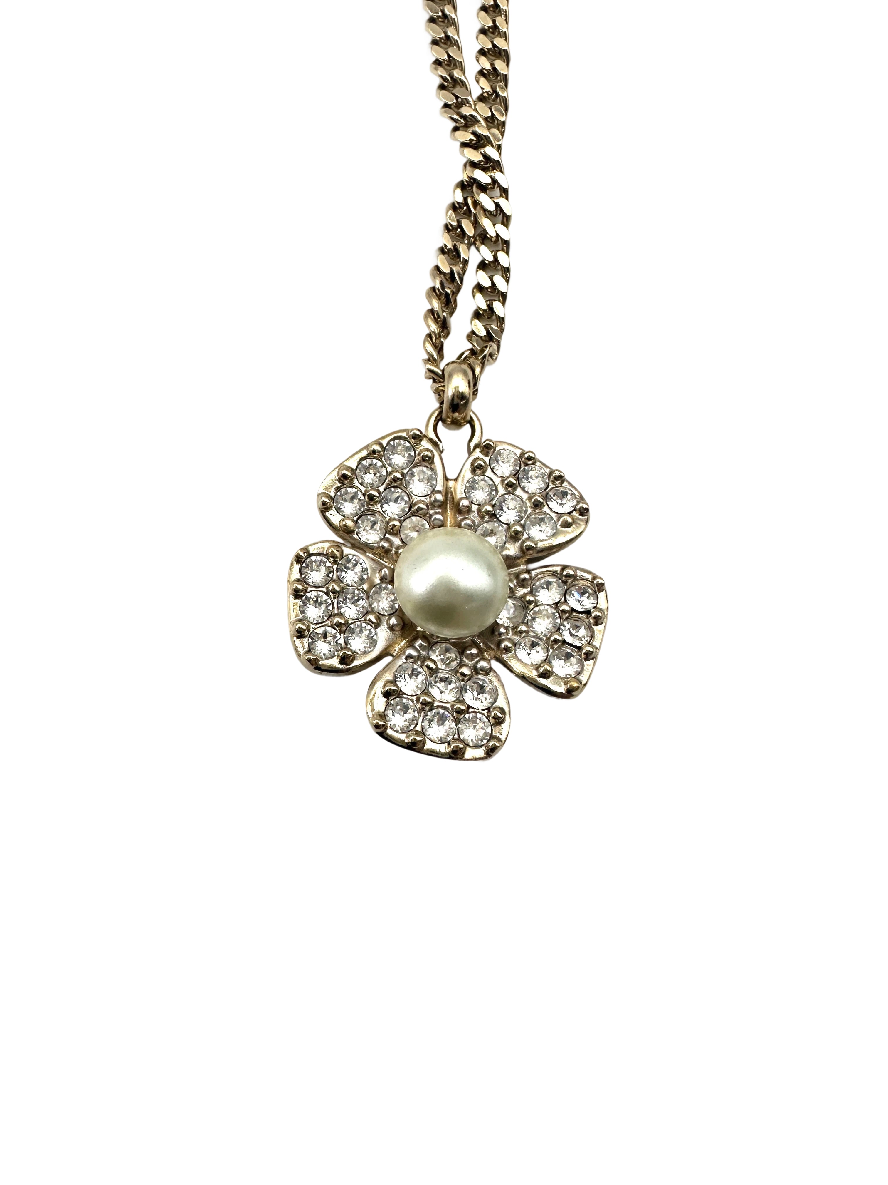 Chanel 23S CC Logo Camellia Flower Basket Pendant Long Necklace CC1731