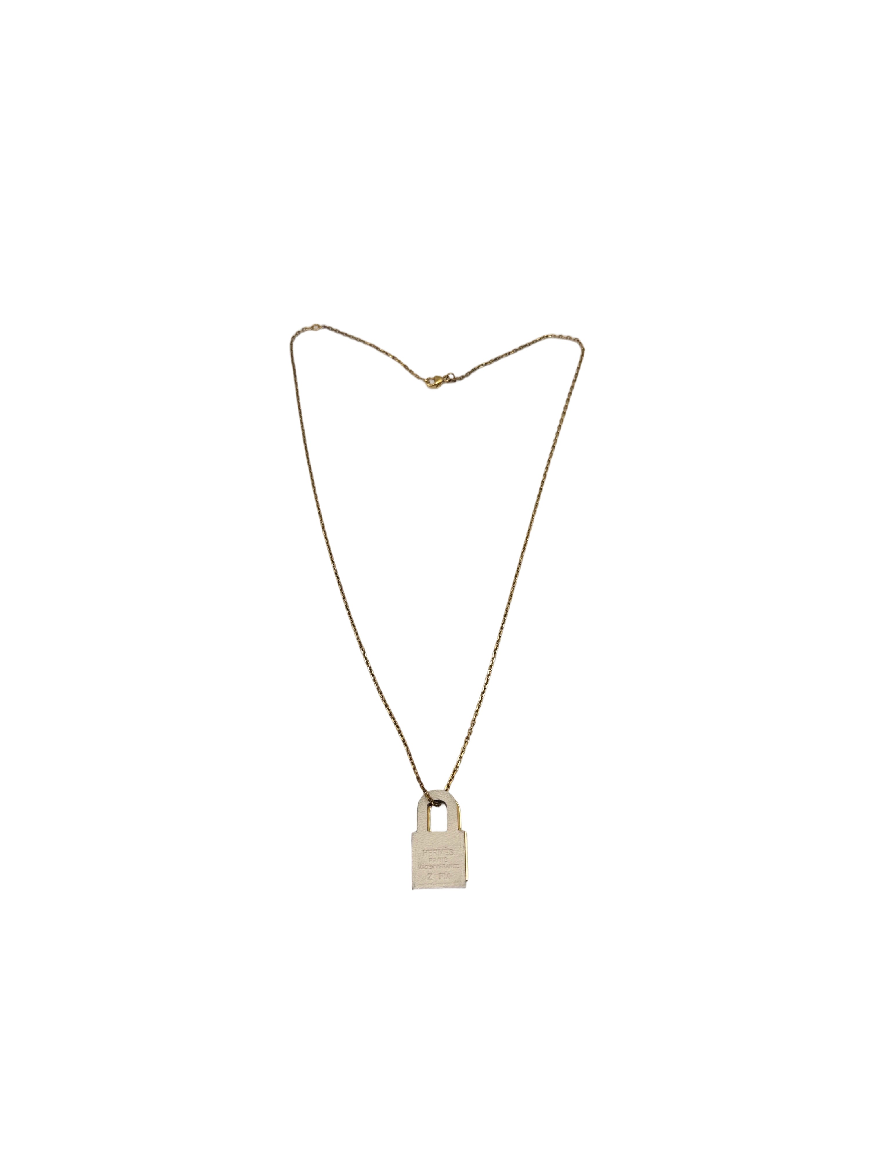 Hermes Gold Cadena Padlock Charm HR89