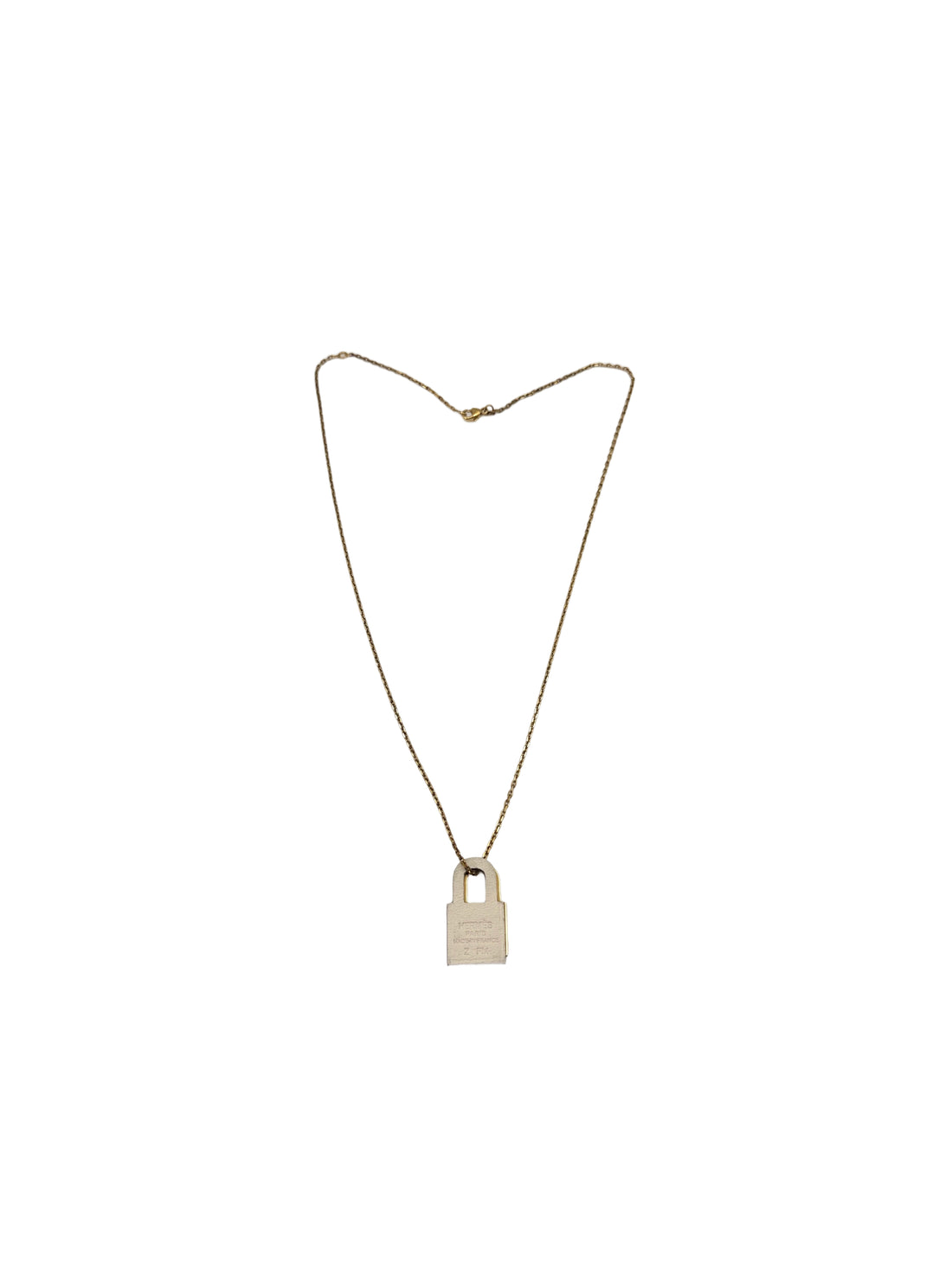 Hermes Gold Cadena Padlock Charm HR89