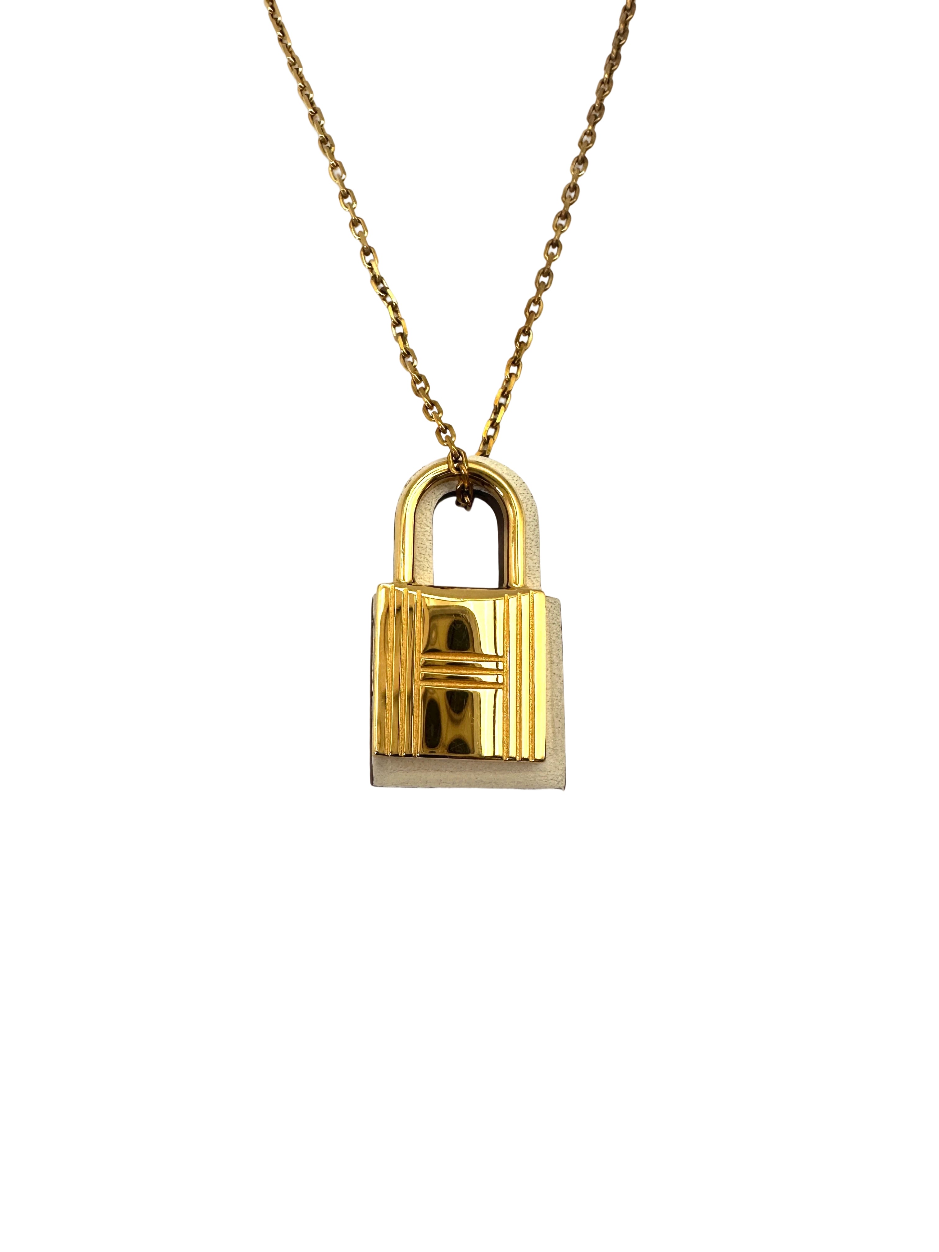 Hermes Gold Cadena Padlock Charm HR89