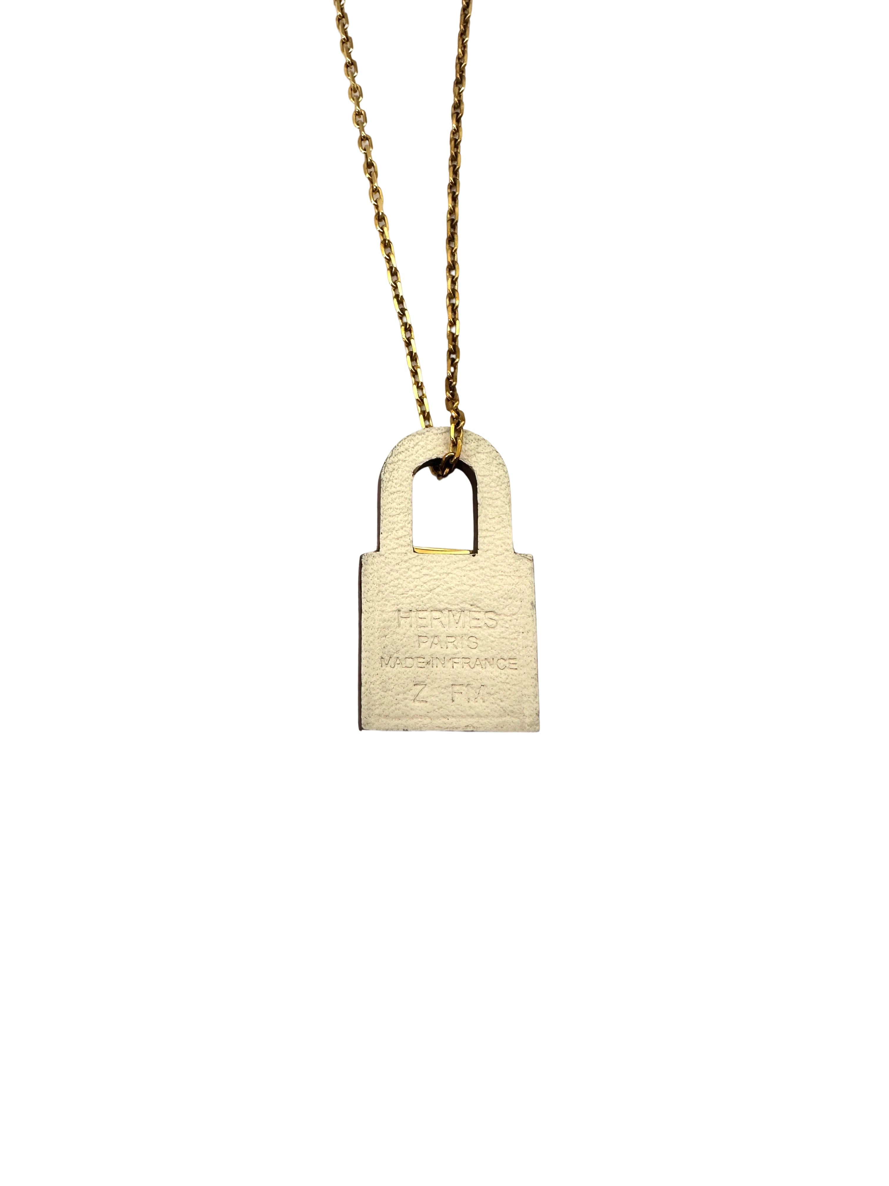 Hermes Gold Cadena Padlock Charm HR89
