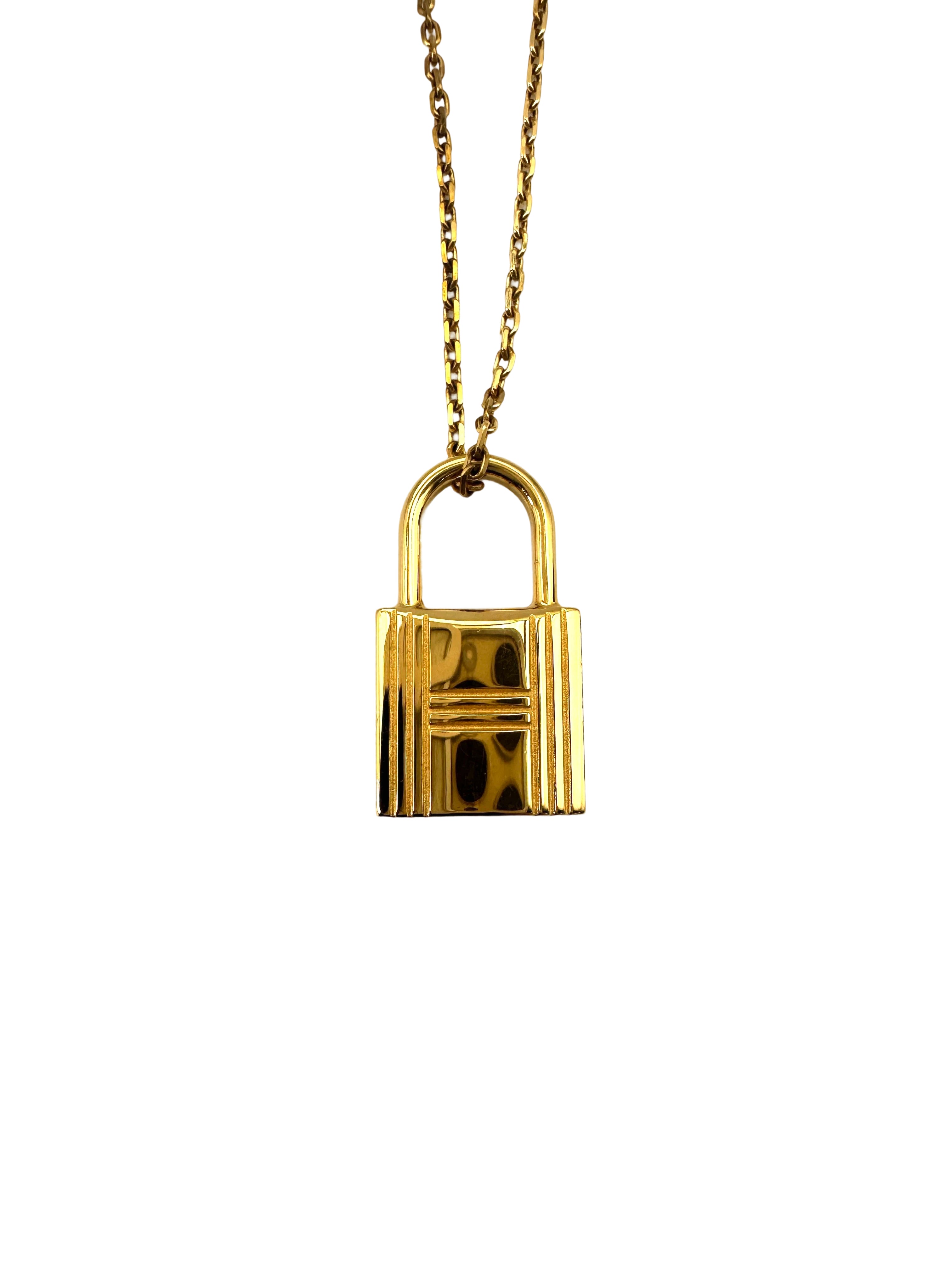 Hermes Gold Cadena Padlock Charm HR89