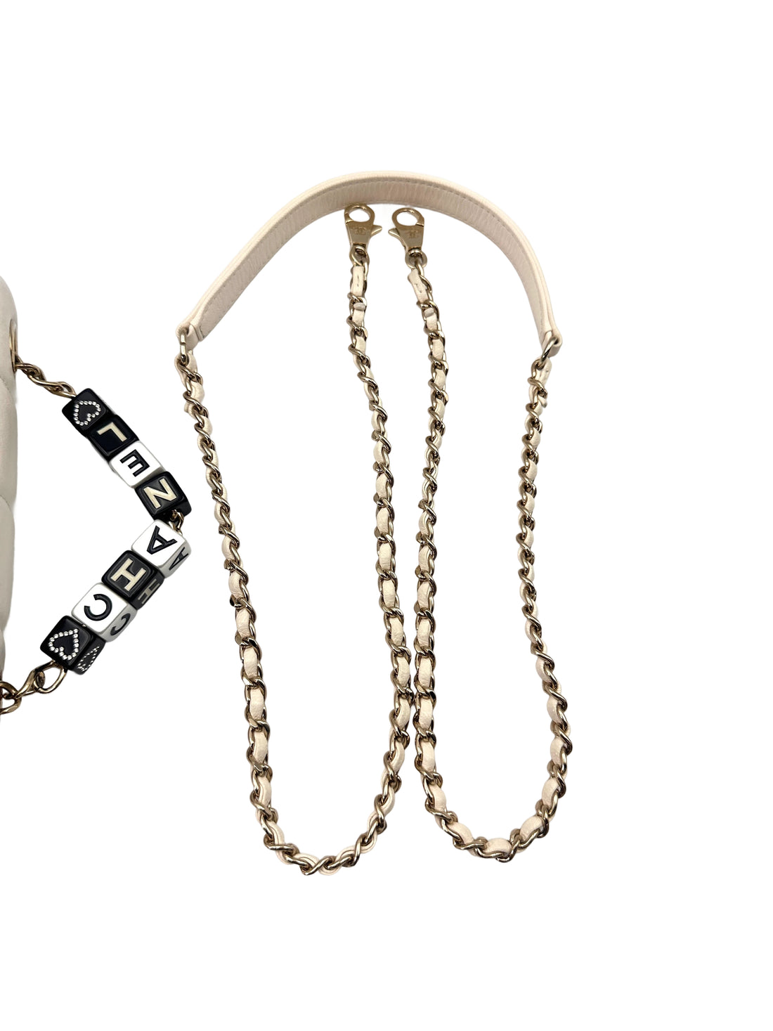 Chanel White Quilted Leather Flap Bag With Gold Hardware(AE***4E) CC1734