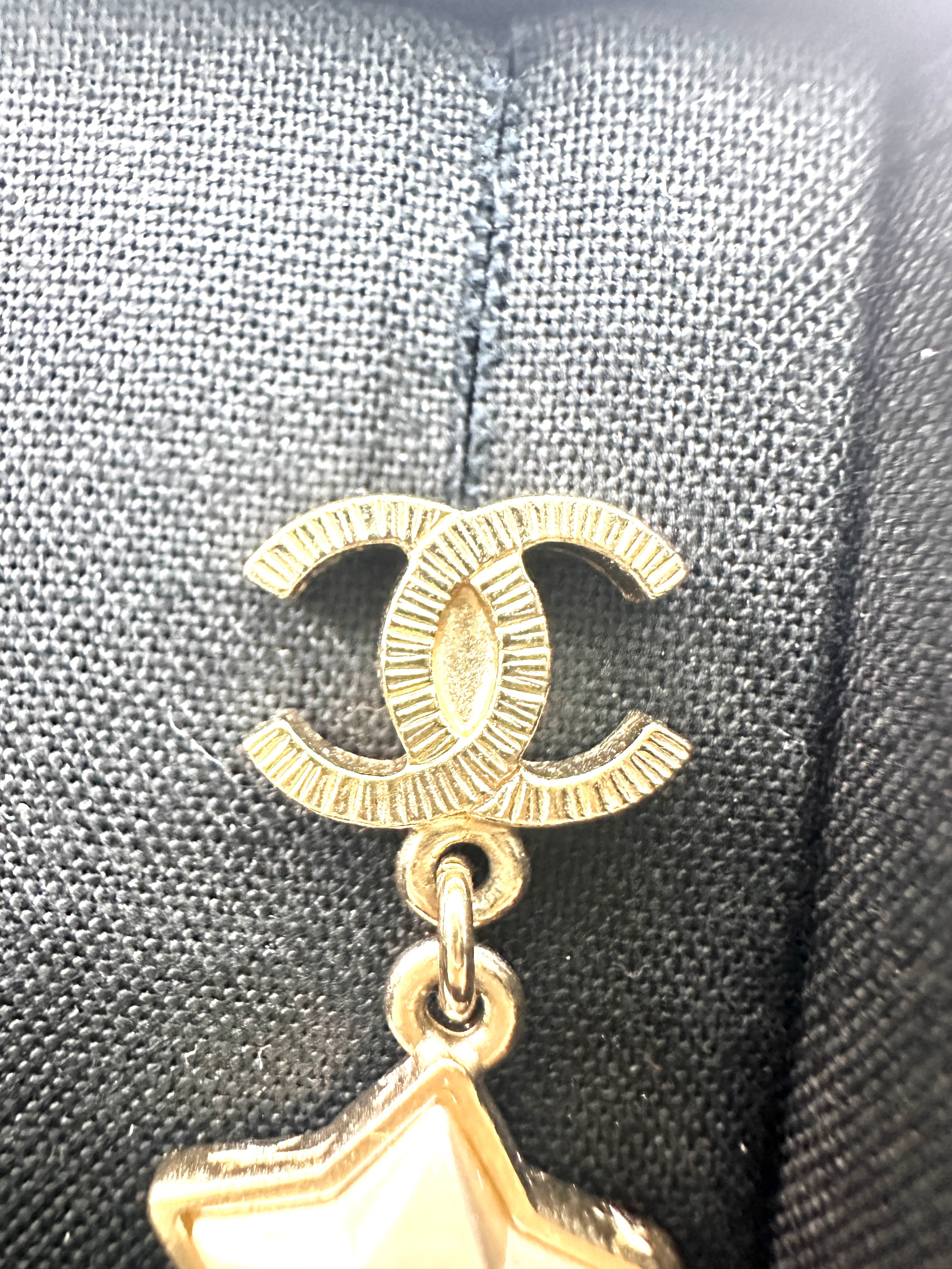Chanel CC Logo Star Drop Earrings CC1733