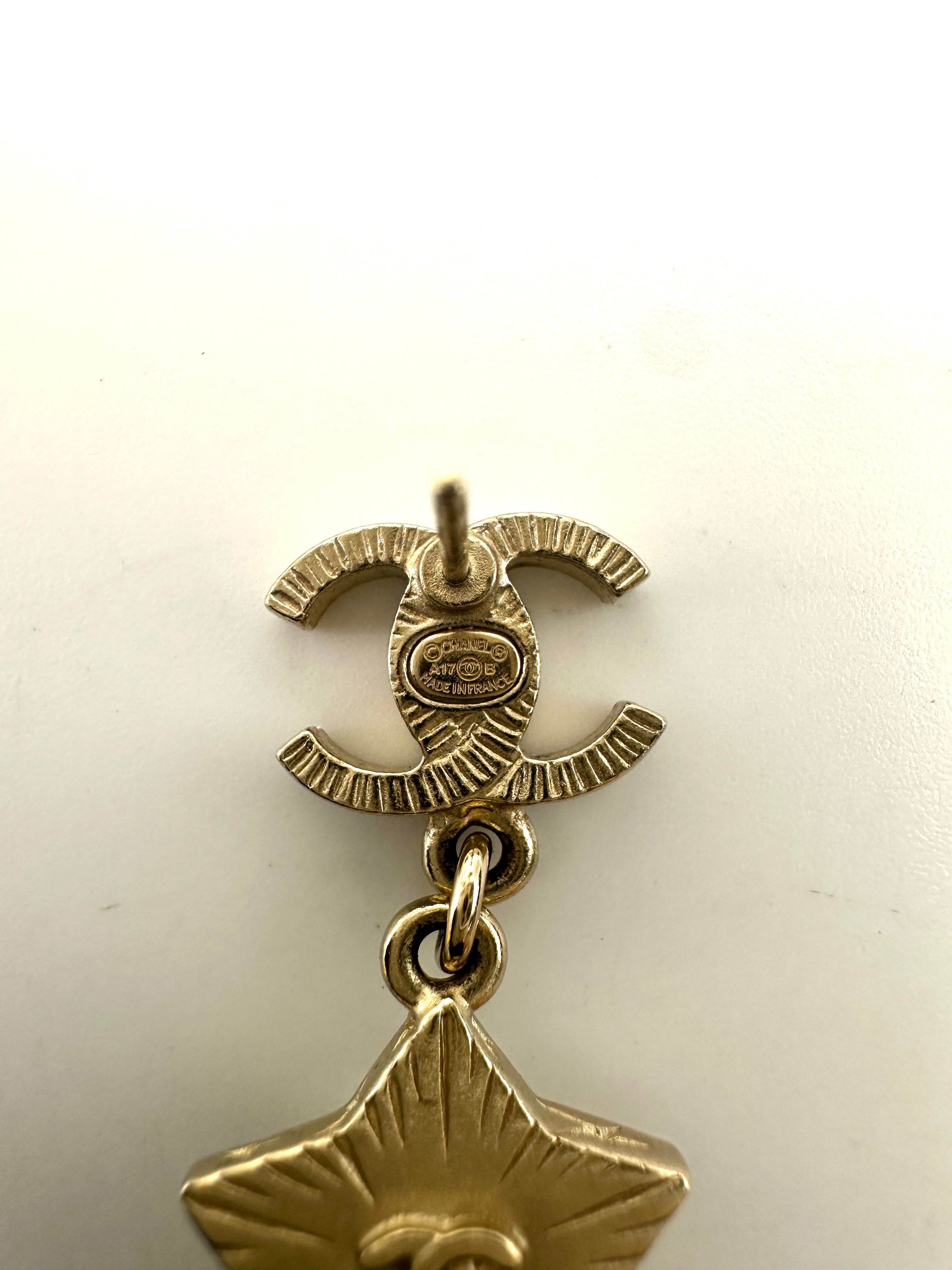 Chanel CC Logo Star Drop Earrings CC1733