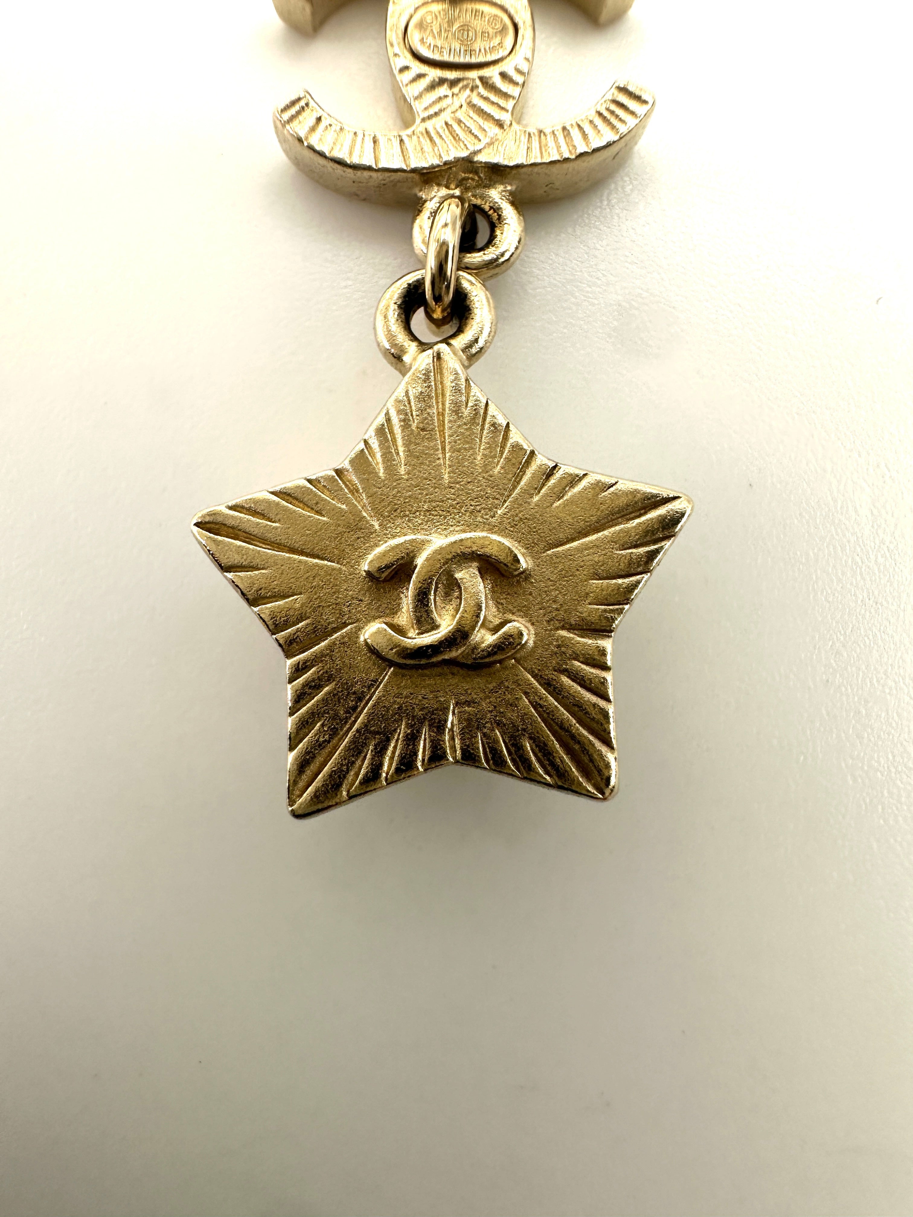 Chanel CC Logo Star Drop Earrings CC1733