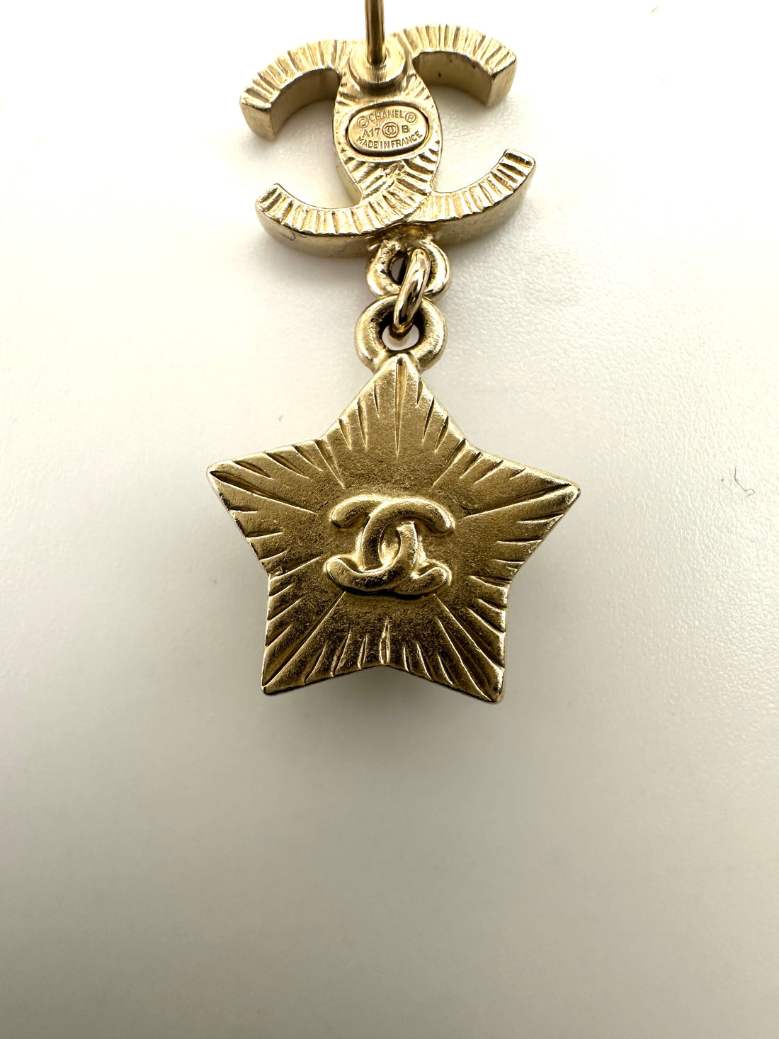 Chanel CC Logo Star Drop Earrings CC1733