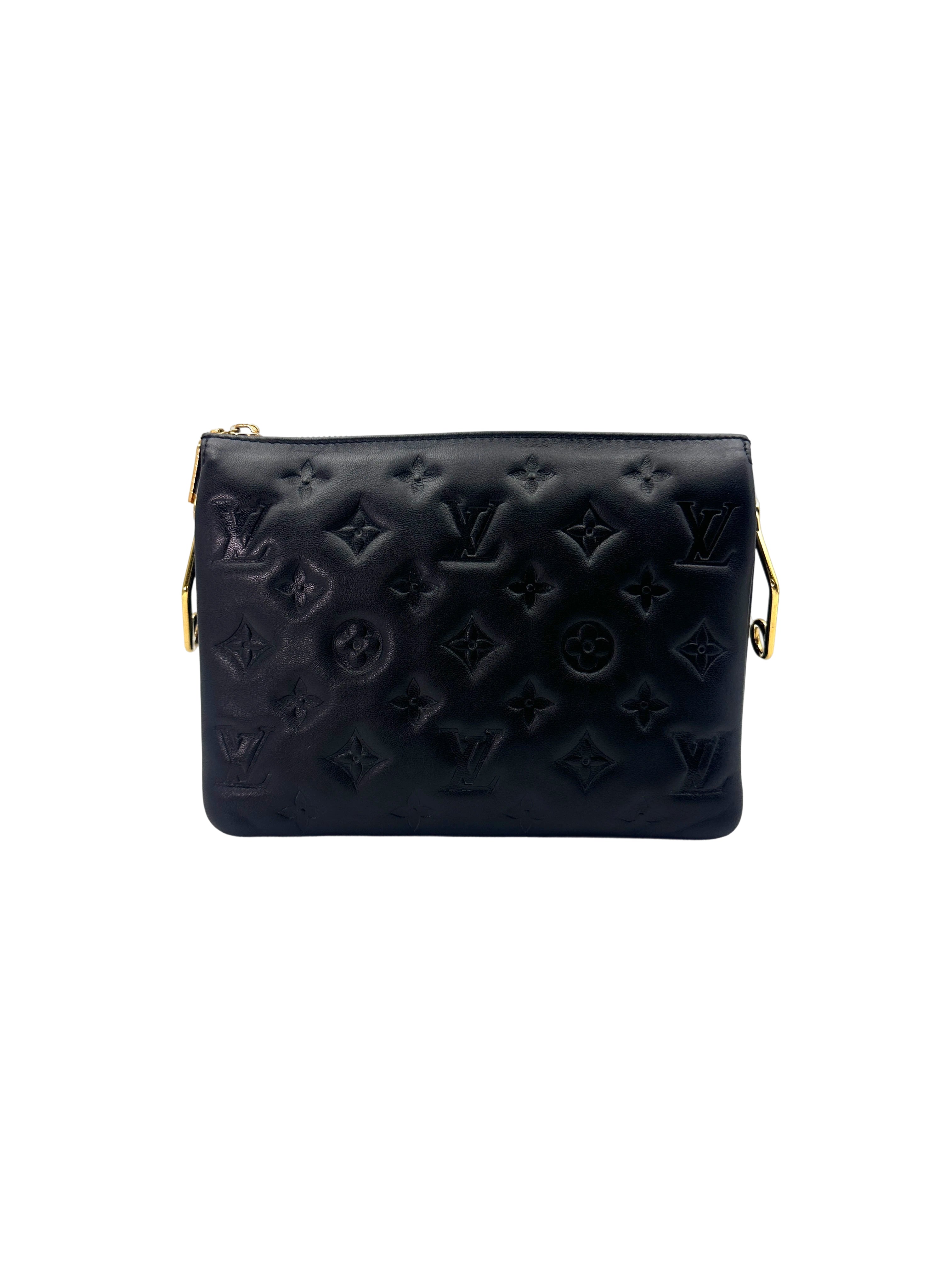 Louis Vuitton Coussin BB black Monogram Embossed Leather Shoulder Bag LV2407