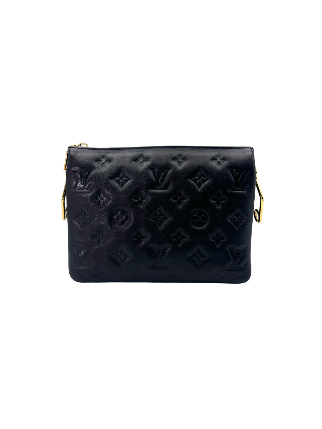 Louis Vuitton Coussin BB black Monogram Embossed Leather Shoulder Bag LV2407
