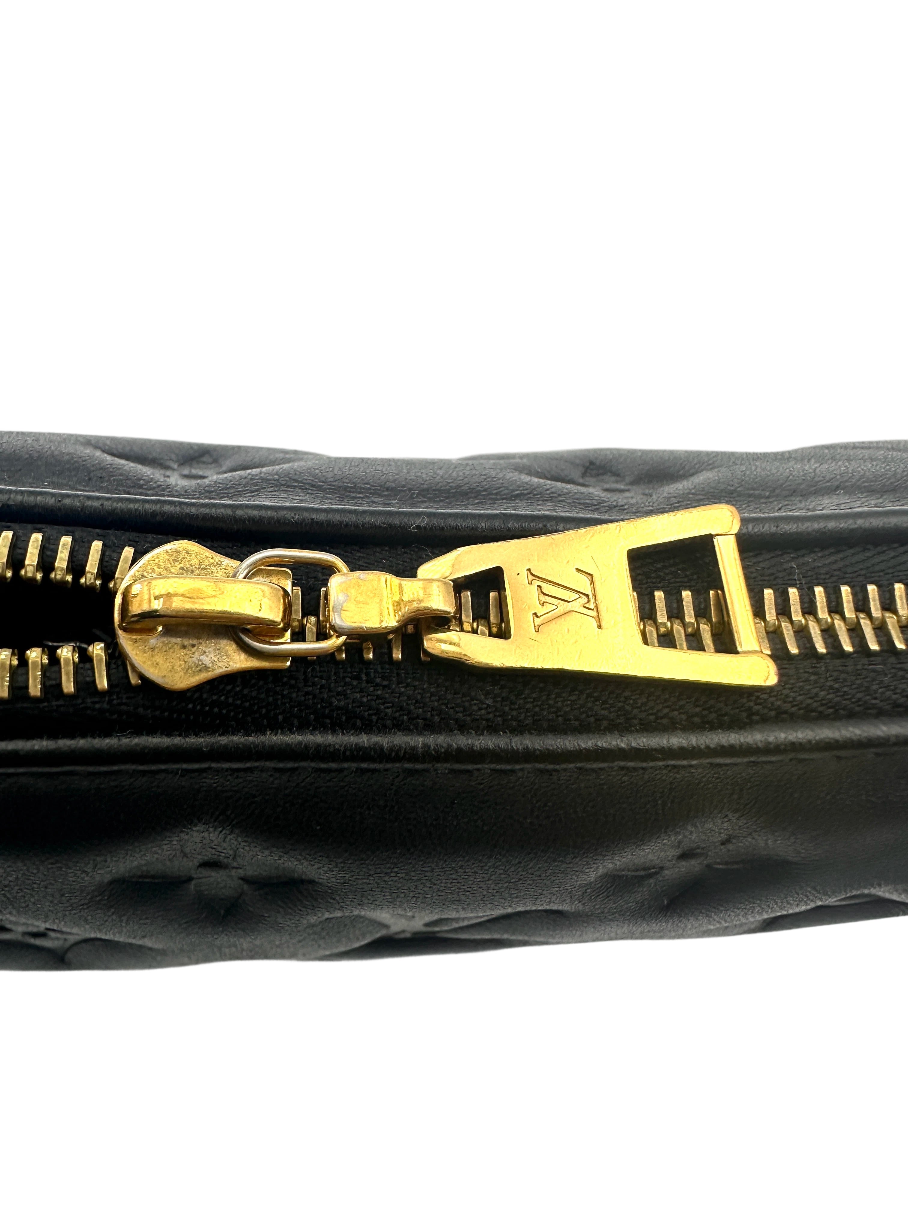 Louis Vuitton Coussin BB black Monogram Embossed Leather Shoulder Bag LV2407