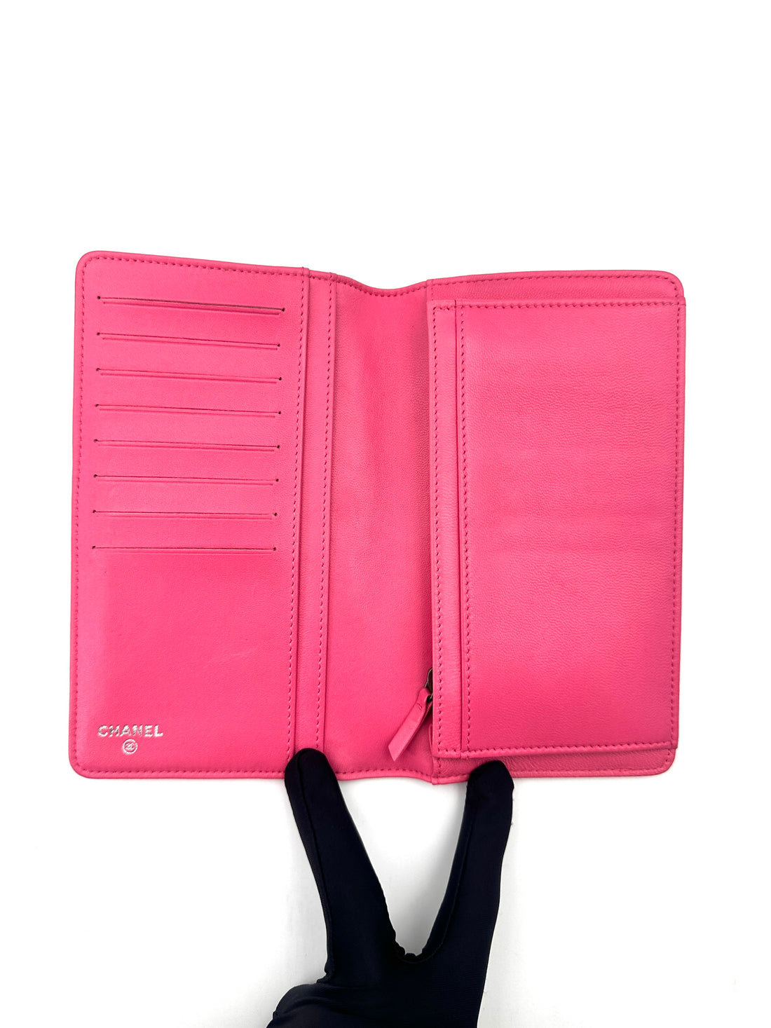 Chanel LeBoy Pink Quilted Leather Wallet With Aged Silver Buckle(19***91) CC1739