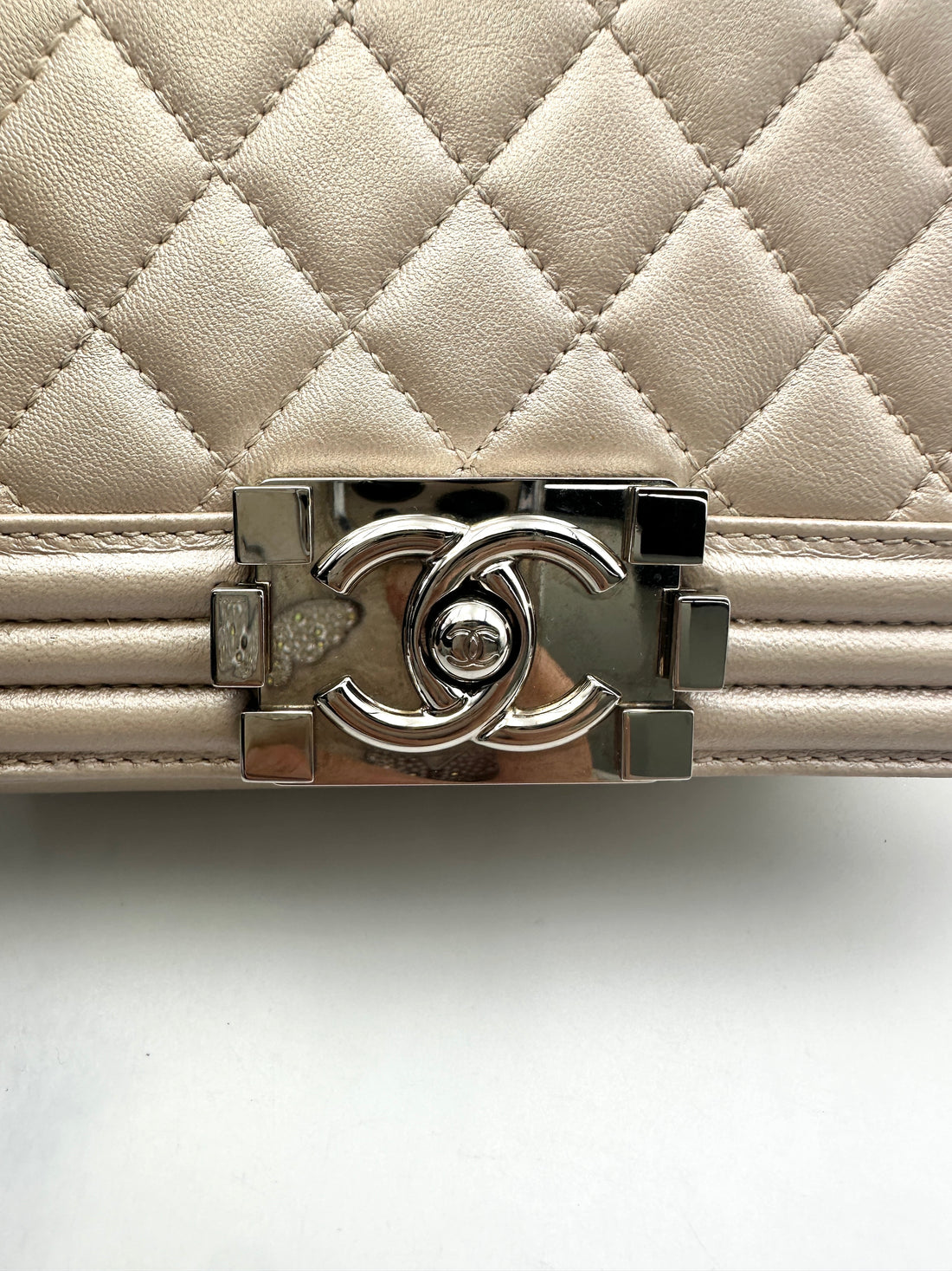 Chanel LeBoy Pink Quilted Leather Small Size Flap Bag With Aged Silver Buckle(16***67) CC1736