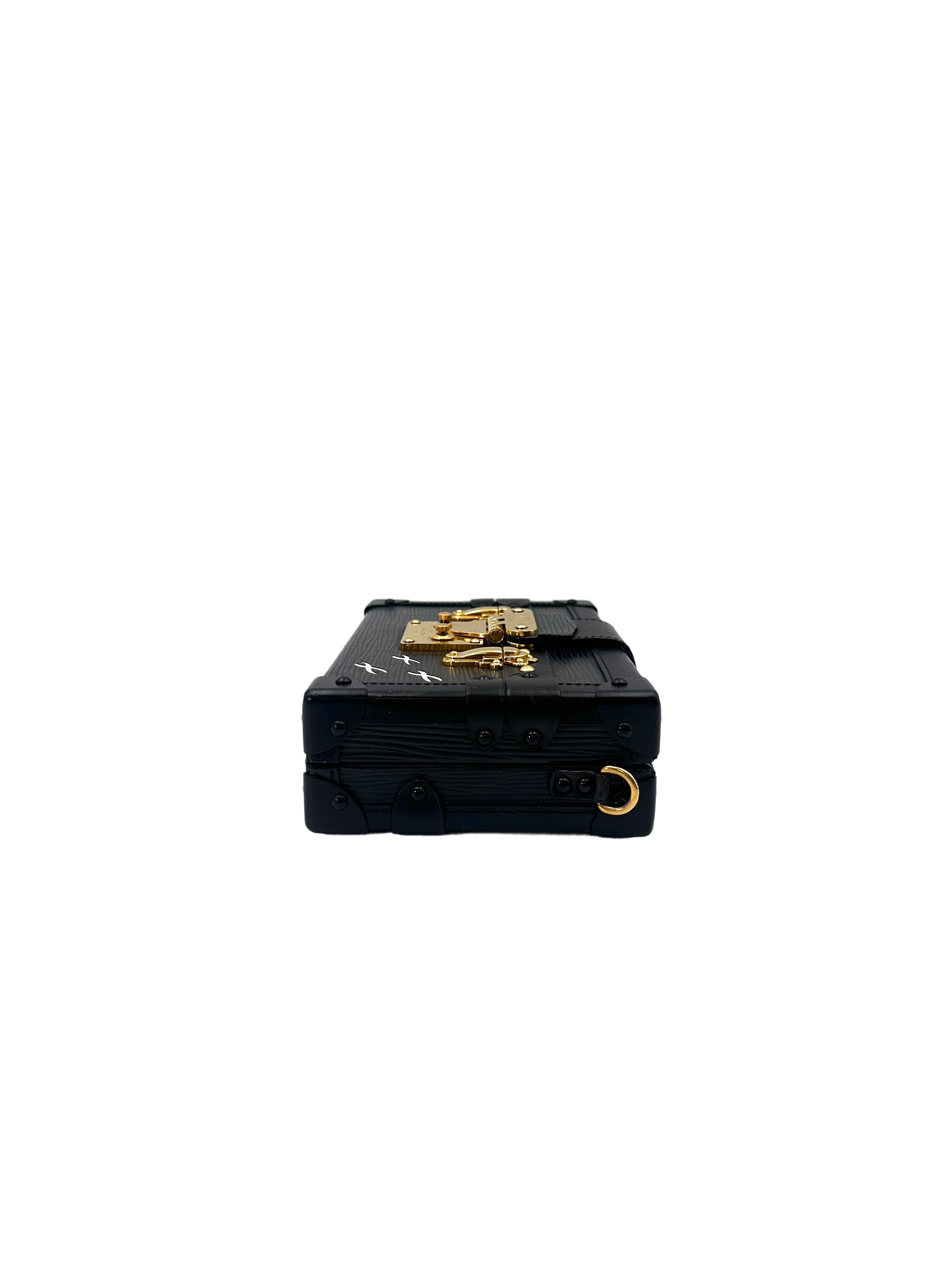 Louis Vuitton Petite Malle Black Epi Leather Shoulder Bag With Gold Hardware LV2411
